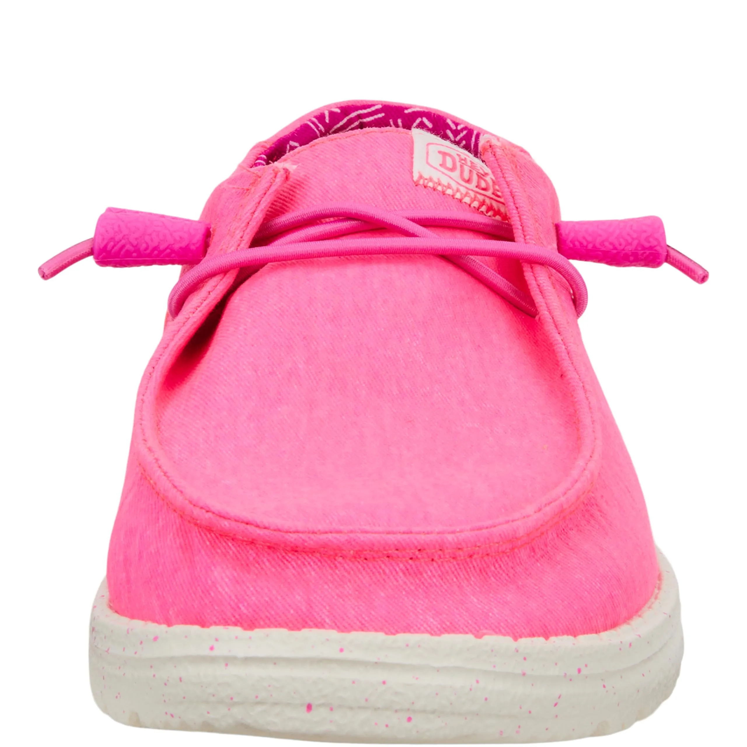 HEYDUDE Wendy Canvas Slip-On Sneakers, Neon Pink, 41 - immagine 3