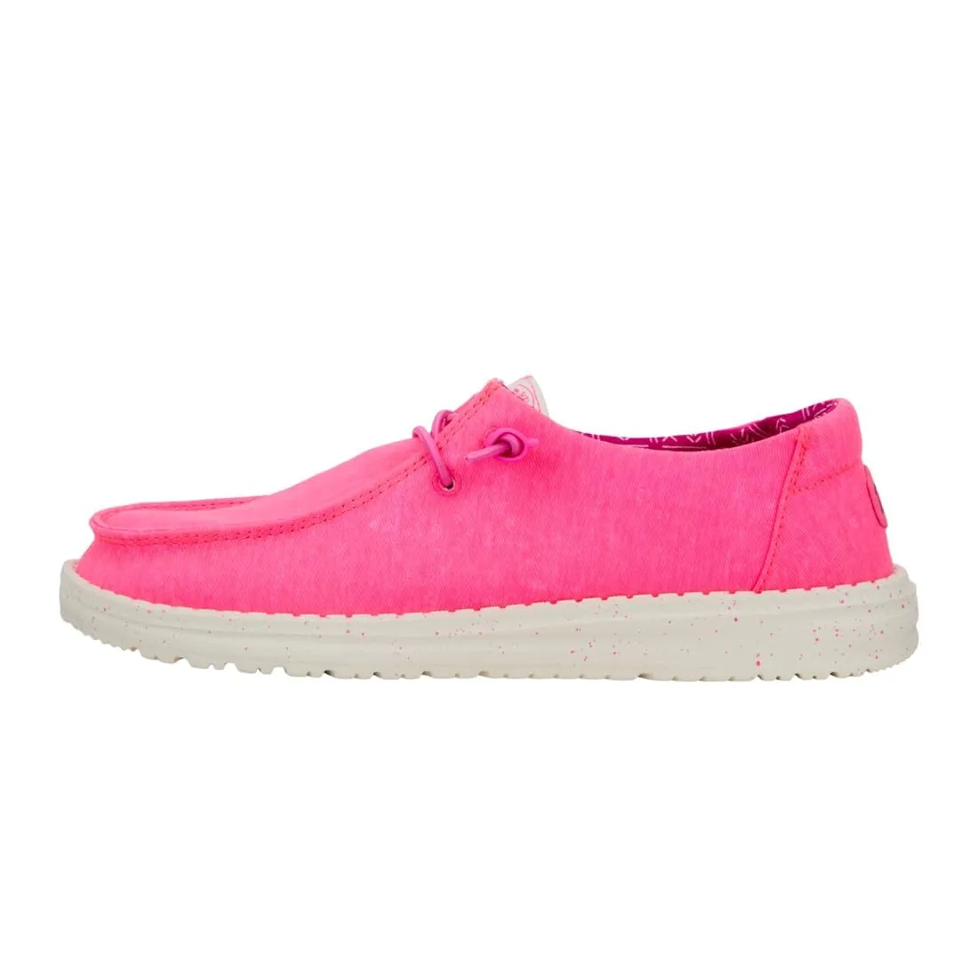 HEYDUDE Wendy Canvas Slip-On Sneakers, Neon Pink, 39 - immagine 1