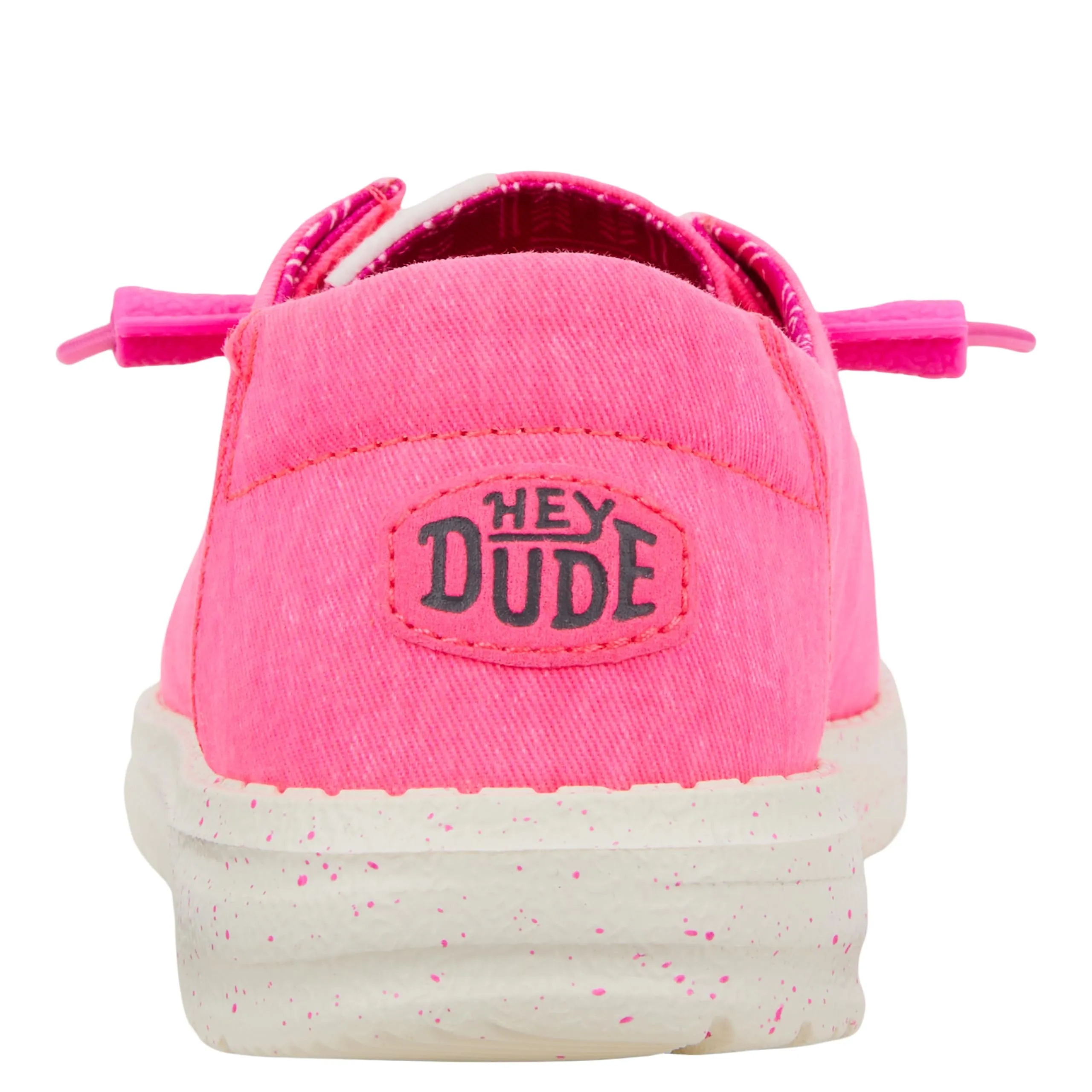 HeyDude Wendy Canvas Women's Slip-On Sneakers, Neon Pink, 36 - immagine 4