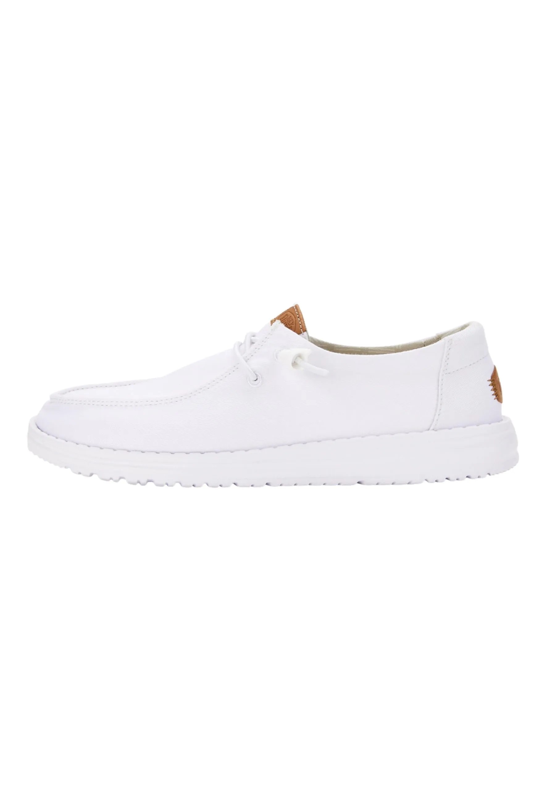 HEYDUDE Wendy Canvas Women's Slip-On Sneakers, White, 37 - immagine 1
