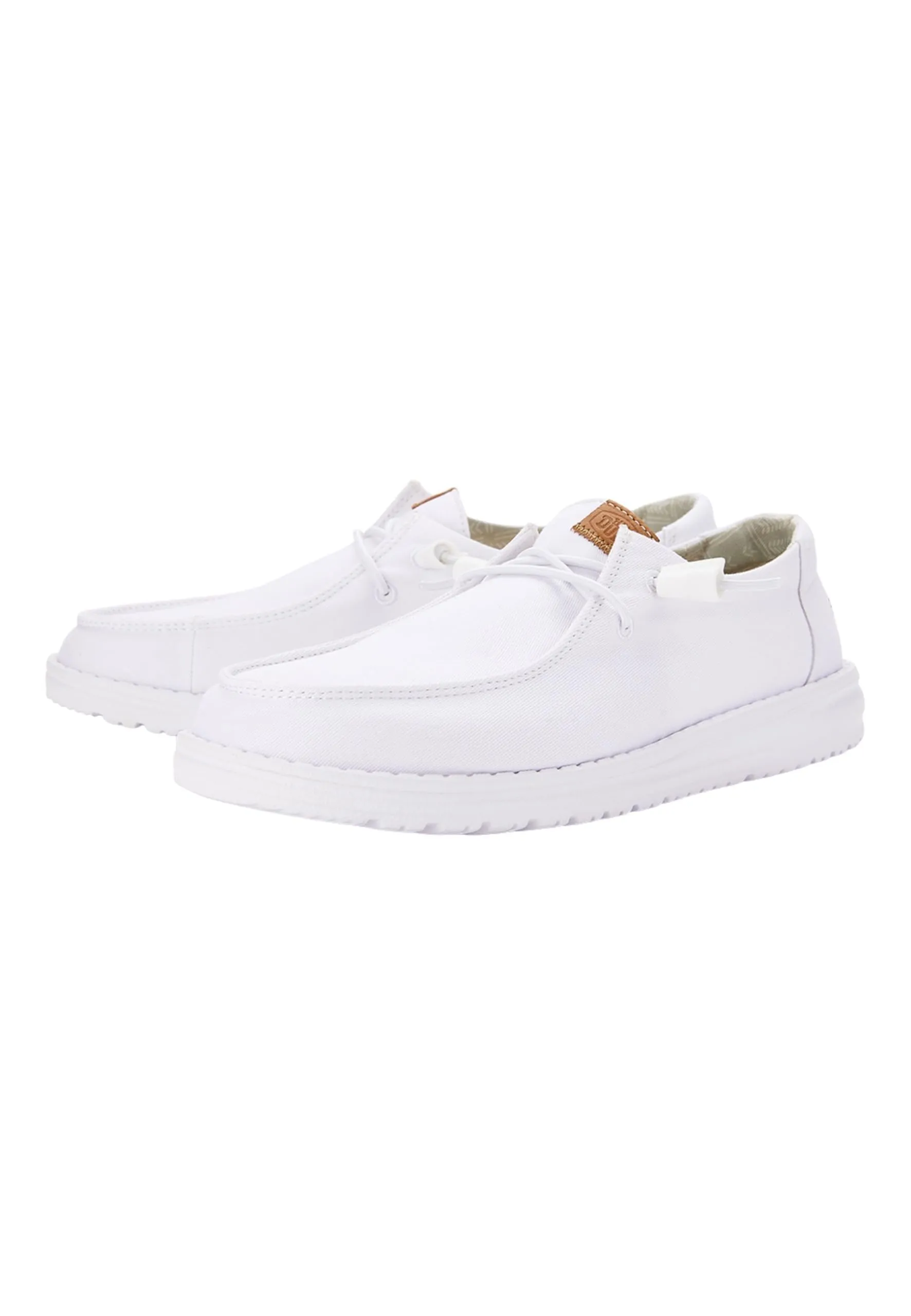 HEYDUDE Wendy Canvas Women's Slip-On Sneakers, White, 37 - immagine 4