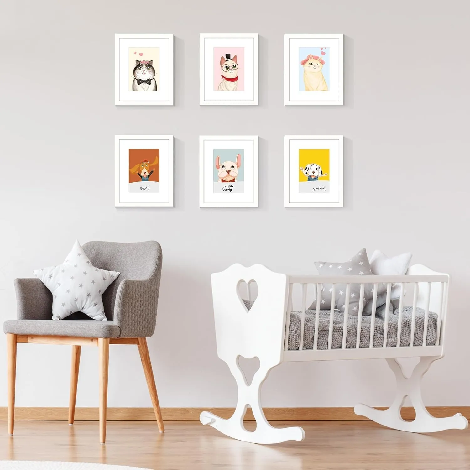 upsimples Cornici portafoto, Set da 3, A3 29,7 x 42 cm, Bianco - immagine 5