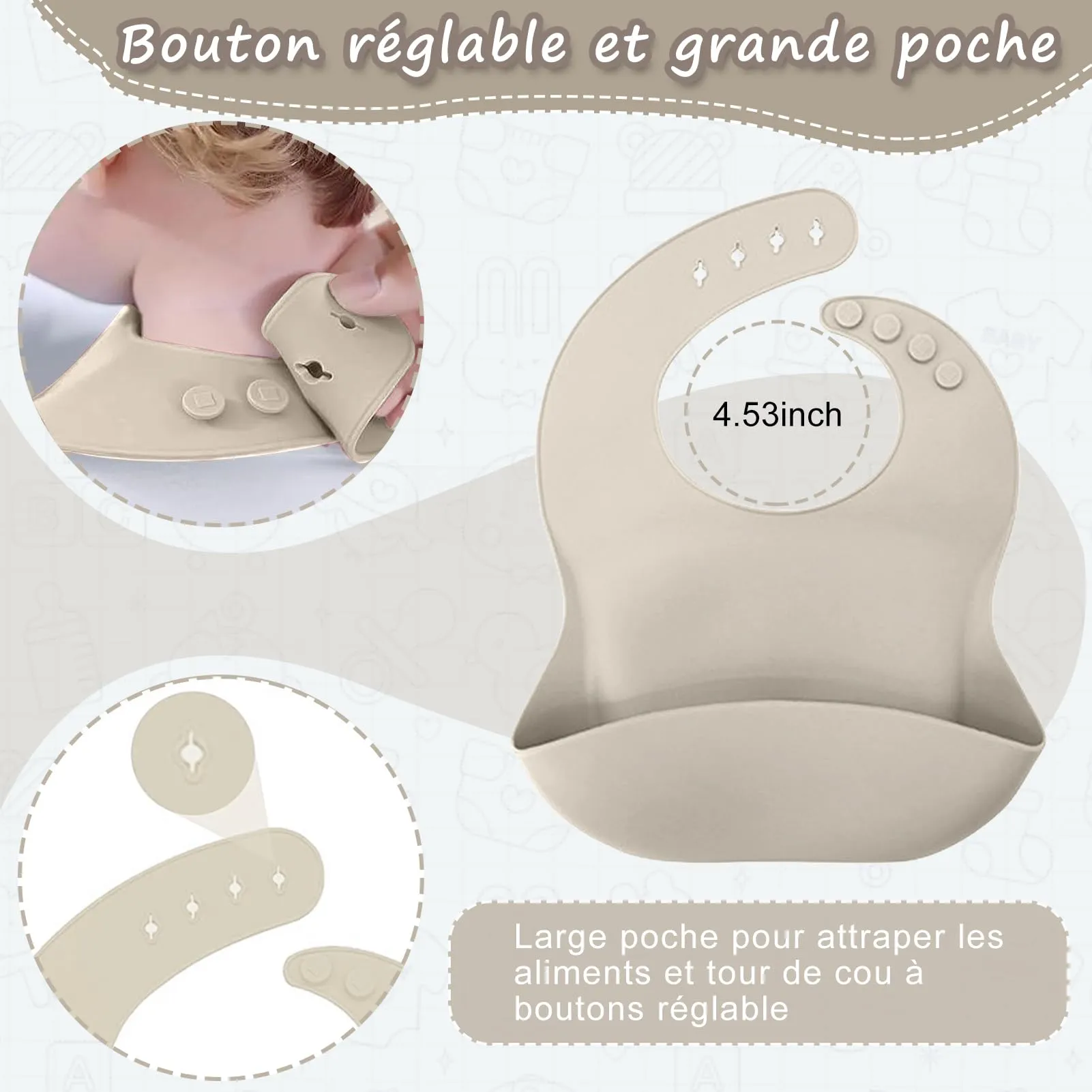 CUBTEM Set Pappa Svezzamento 12 Pezzi in Silicone con Piatti a Ventosa, Ciotola, Bavaglino e Posate per Neonati - immagine 5