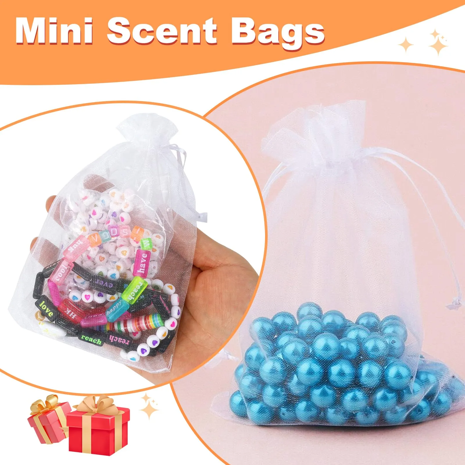 Soodyoow 100 Pezzi Sacchetti in Organza 10x15cm, Bianco - immagine 8
