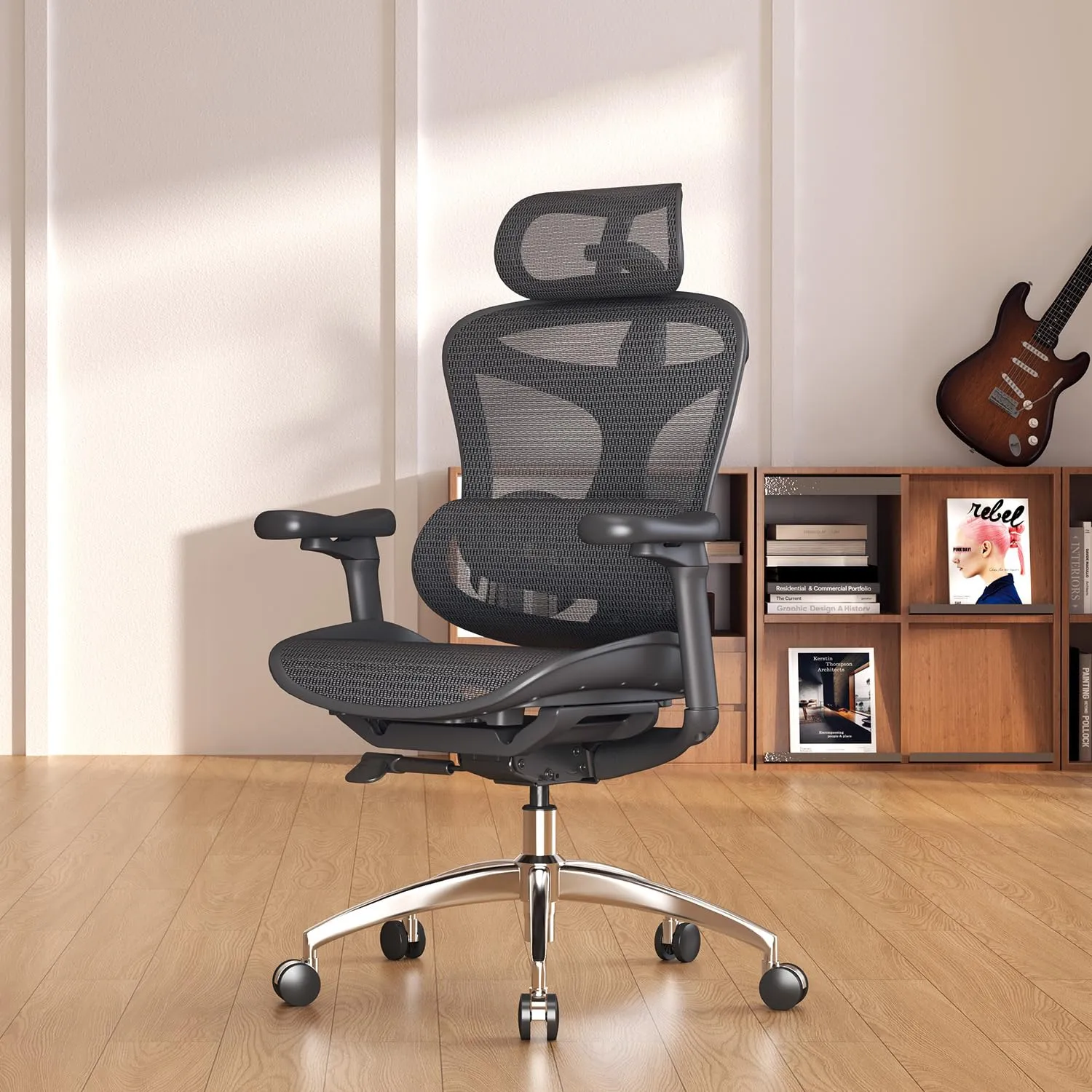 SIHOO Doro C300 Sedia Ufficio Ergonomica, Supporto Lombare Dinamico, Nero - immagine 2