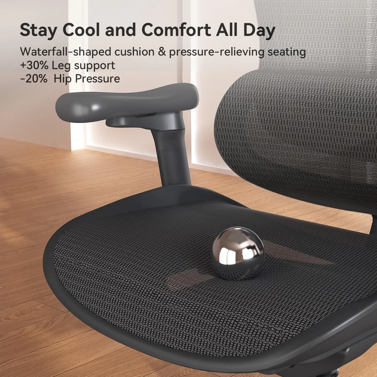 SIHOO Doro C300 Sedia Ufficio Ergonomica, Supporto Lombare Dinamico, Nero - immagine 9