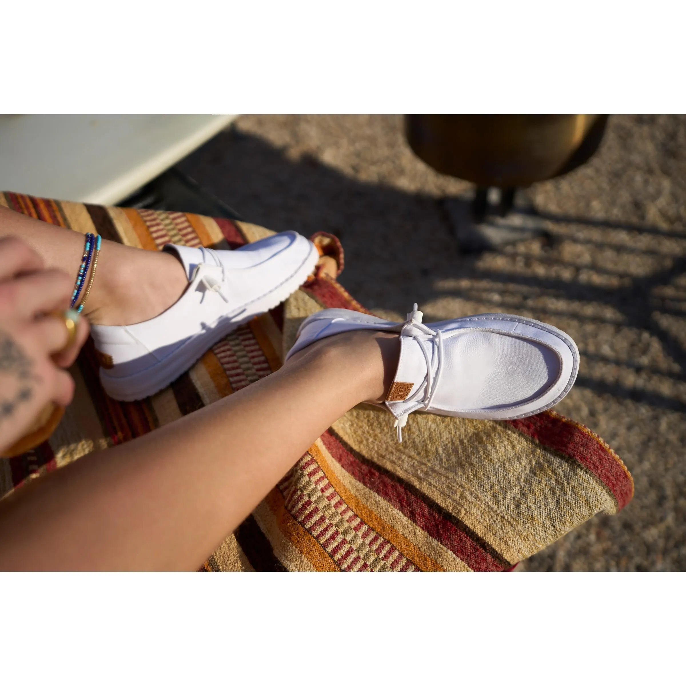 HEYDUDE Wendy Canvas Slip-On Sneakers, White, 40 - immagine 3