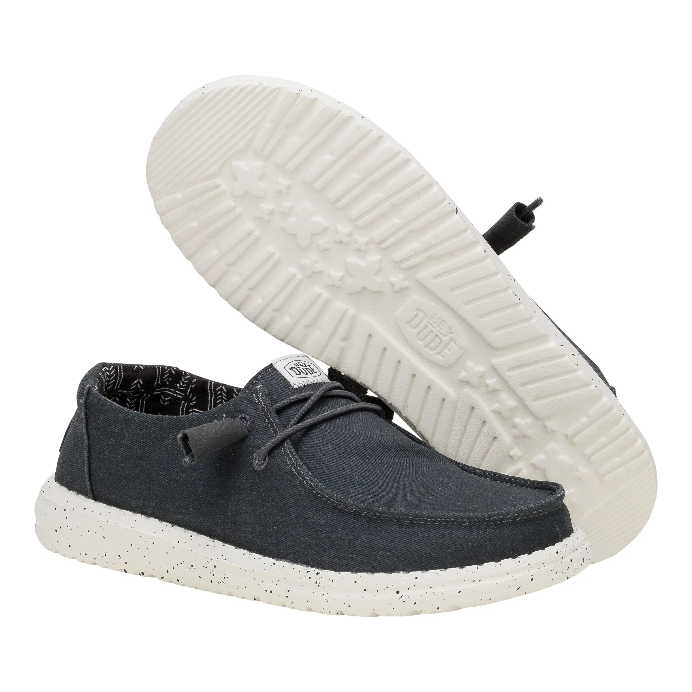 HEYDUDE Wendy Canvas Slip-On Sneakers, Black, 42 - immagine 4