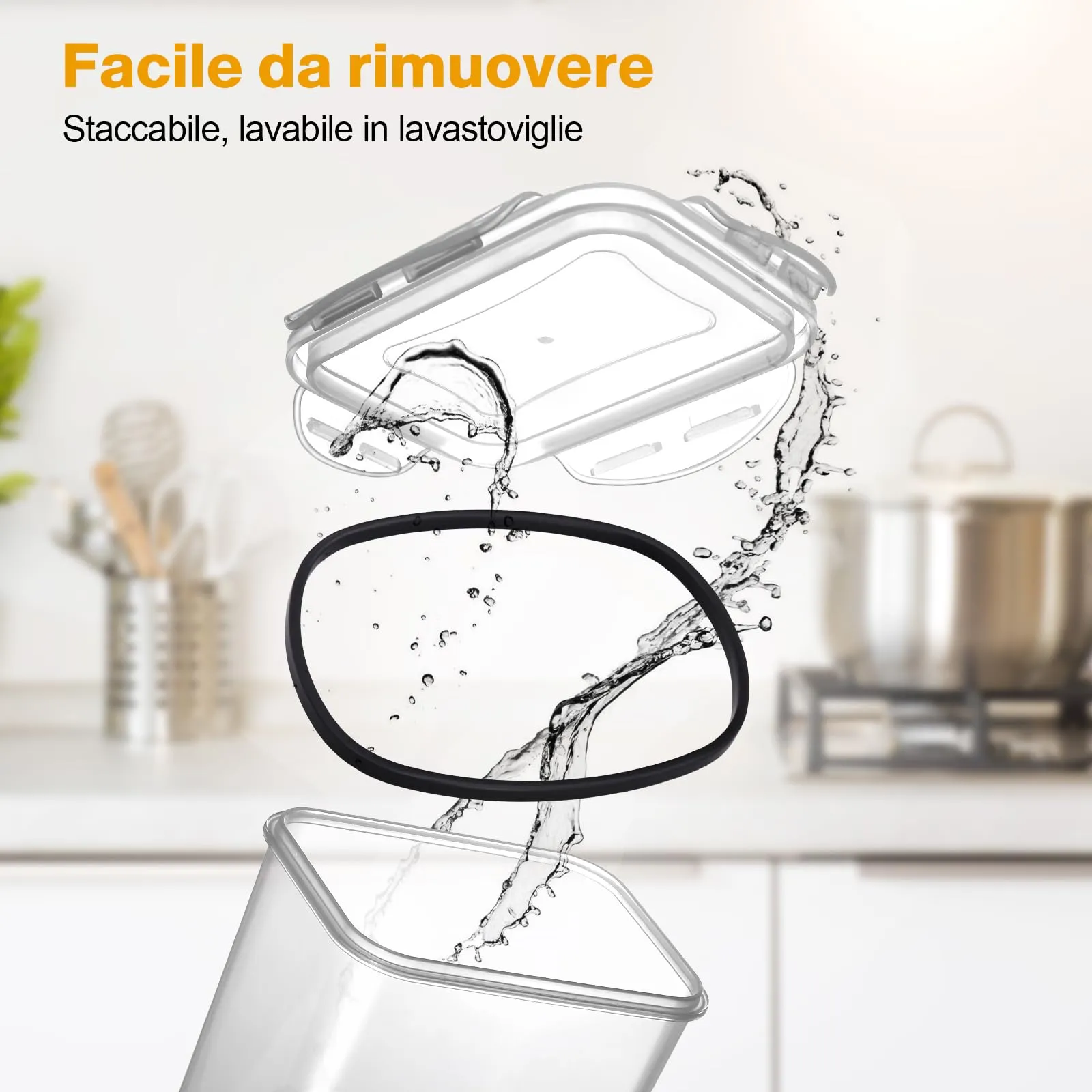 YASHE Contenitori Ermetici per Alimenti in Plastica Senza BPA, 20 Pezzi - immagine 3