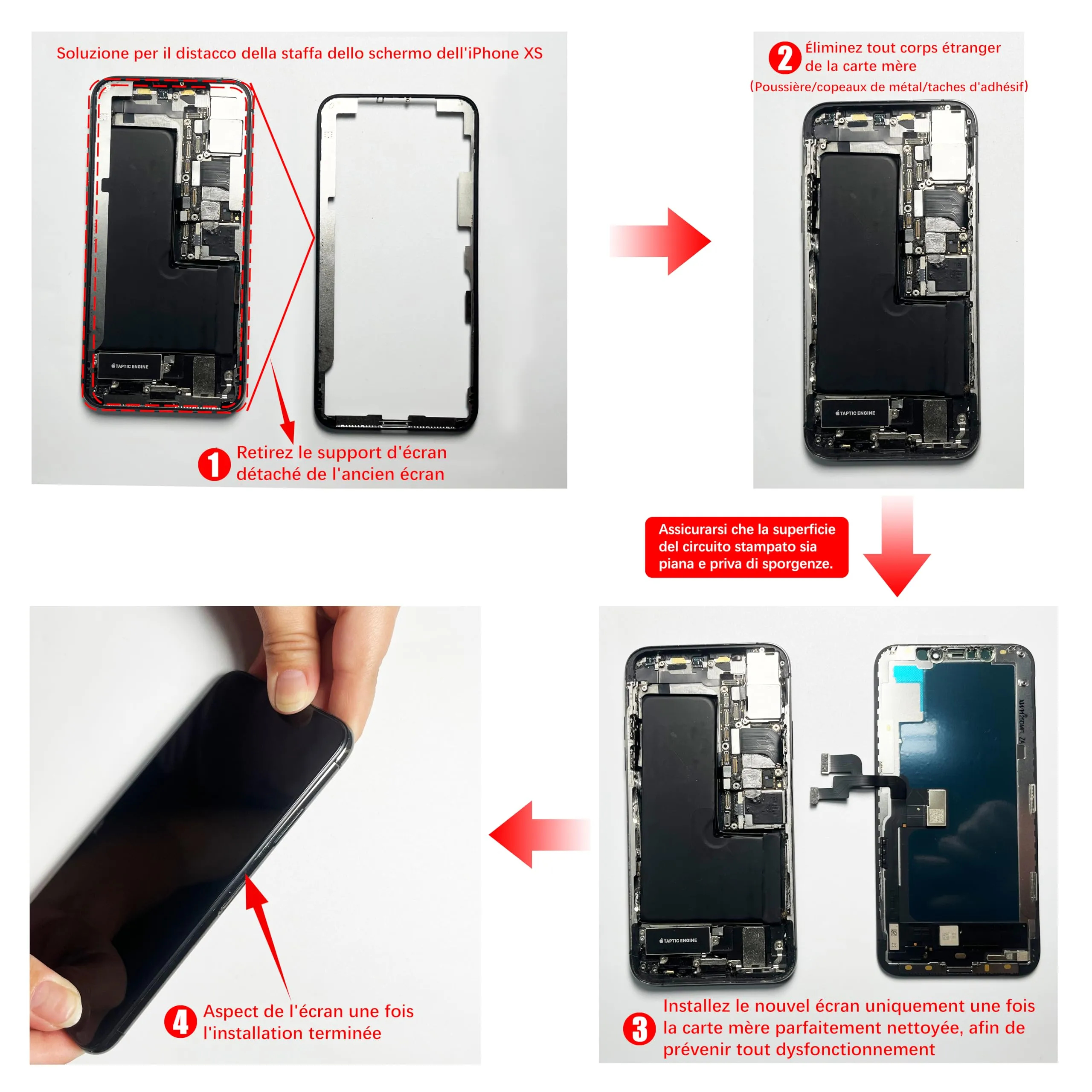Brinonac LCD Display Digitizer Replacement Kit for iPhone XS 5.8" (A1920/A2097/A2098/A2099/A2100) - Black - immagine 9