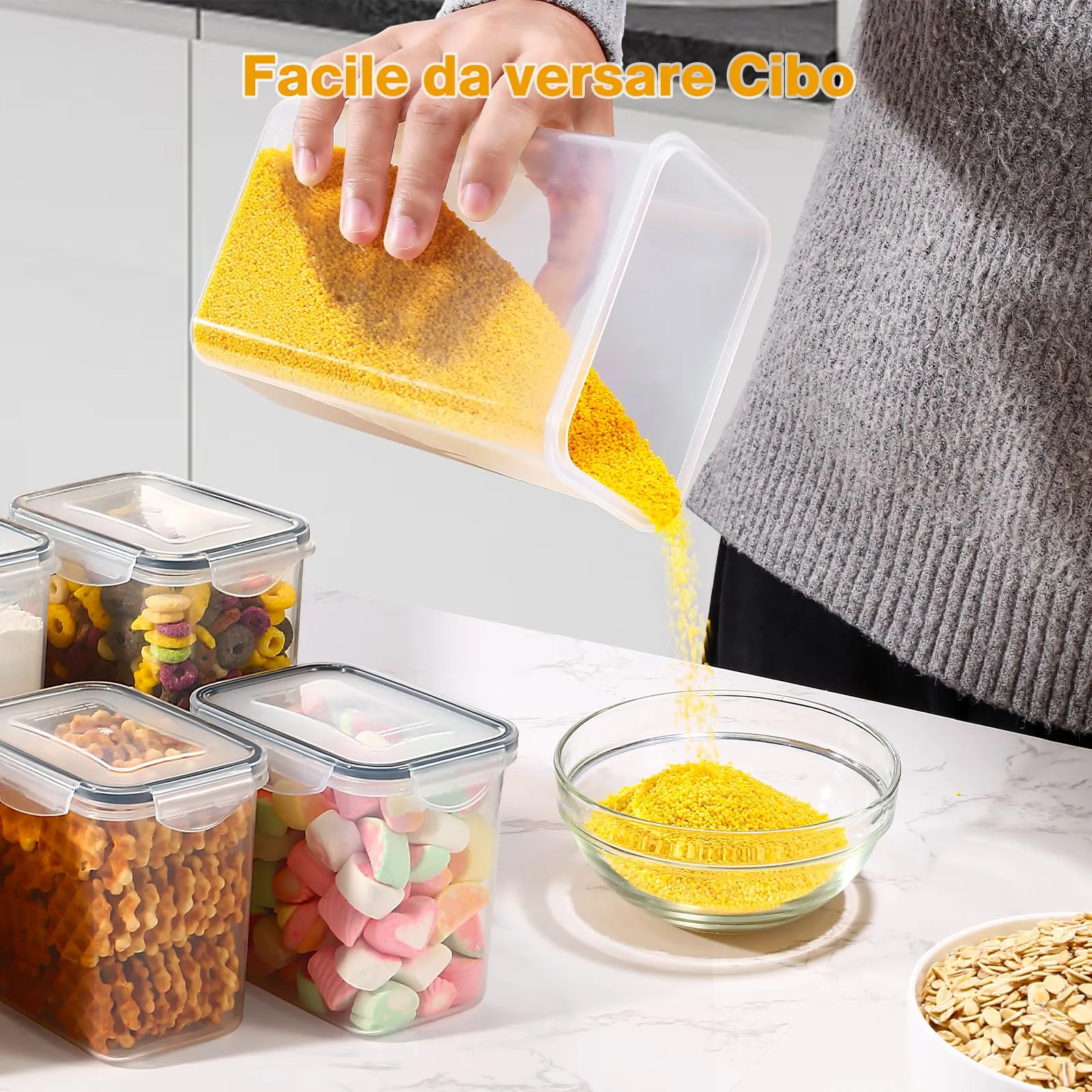 YASHE Contenitori Ermetici per Alimenti in Plastica Senza BPA, 16 Pezzi - immagine 7