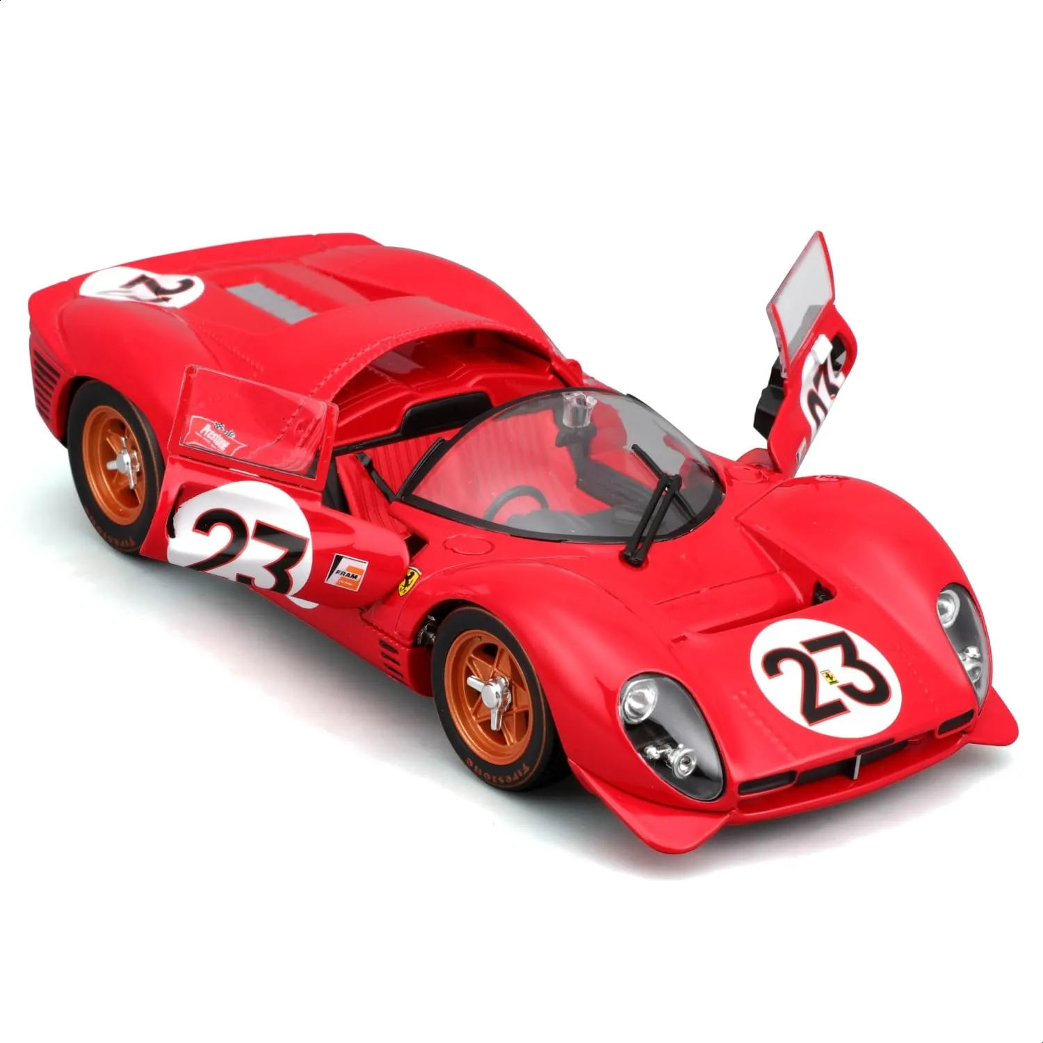 Bburago Ferrari 330 P4 Daytona 1967 Diecast Model Car 1:24 Scale - immagine 2
