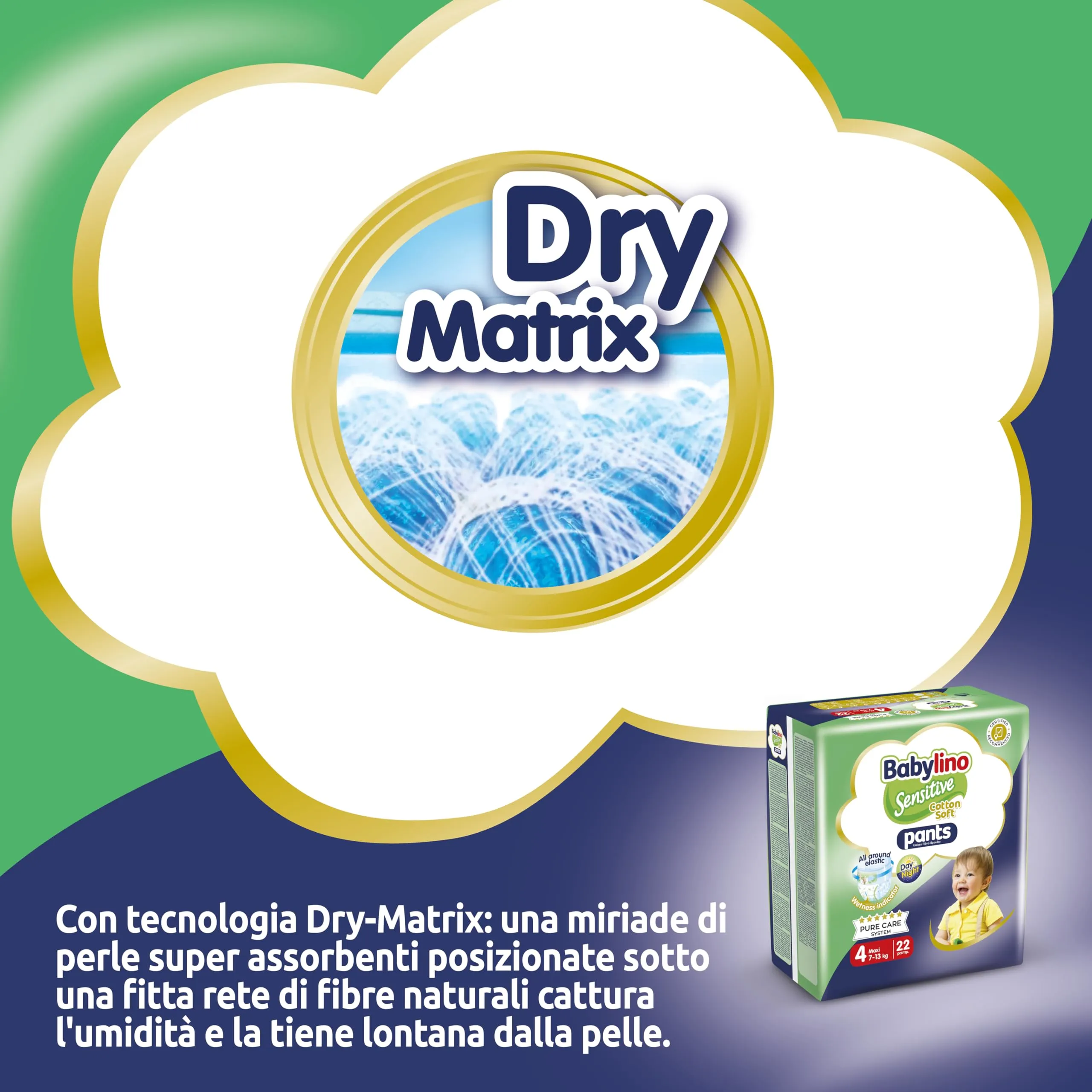 Babylino Sensitive Cotton Soft Pannolini Mutandina Taglia 4, Pants Maxi (7-13kg), 132 Unità - immagine 11