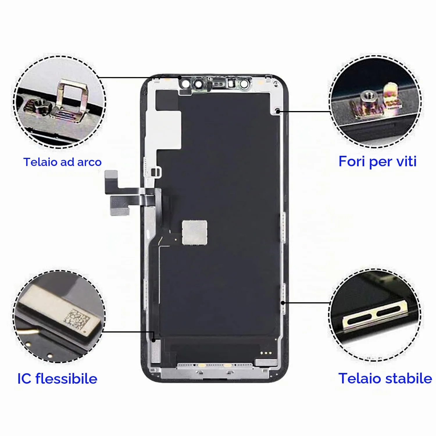 Brinonac Display LCD 5,8" per iPhone 11 Pro Sostituzione Digitizer FHD COF - immagine 7