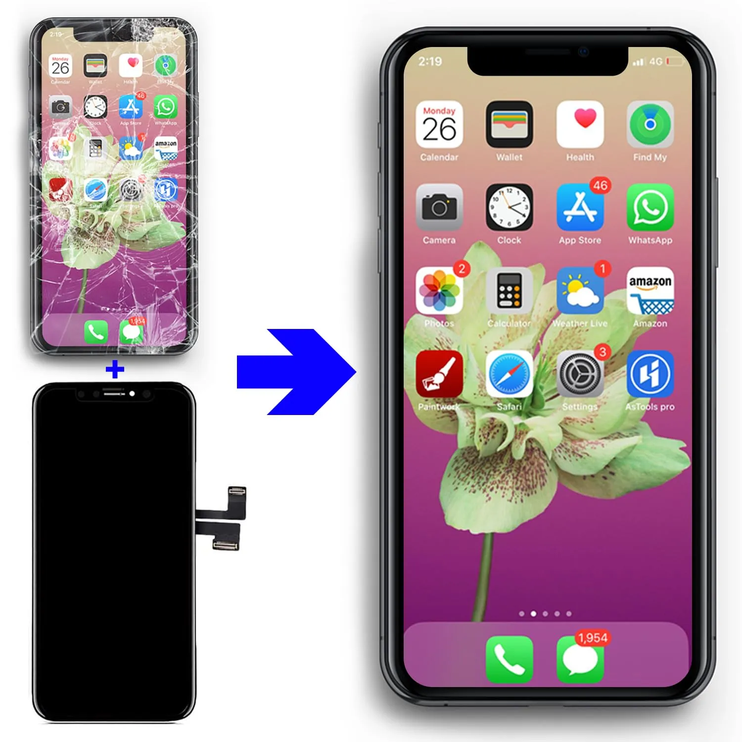 Brinonac Display LCD Digitizer per iPhone 11 Pro Max 6,5" FHD - immagine 6