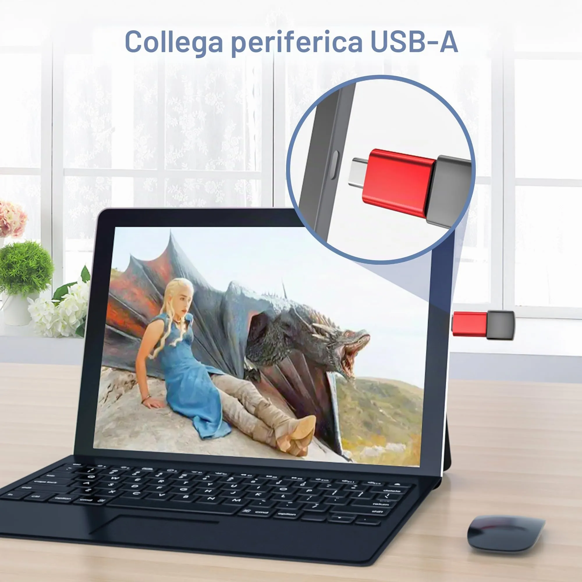 BASESAILOR Adattatore USB-C a USB 3.2 Femmina OTG, 3 Pezzi - immagine 5