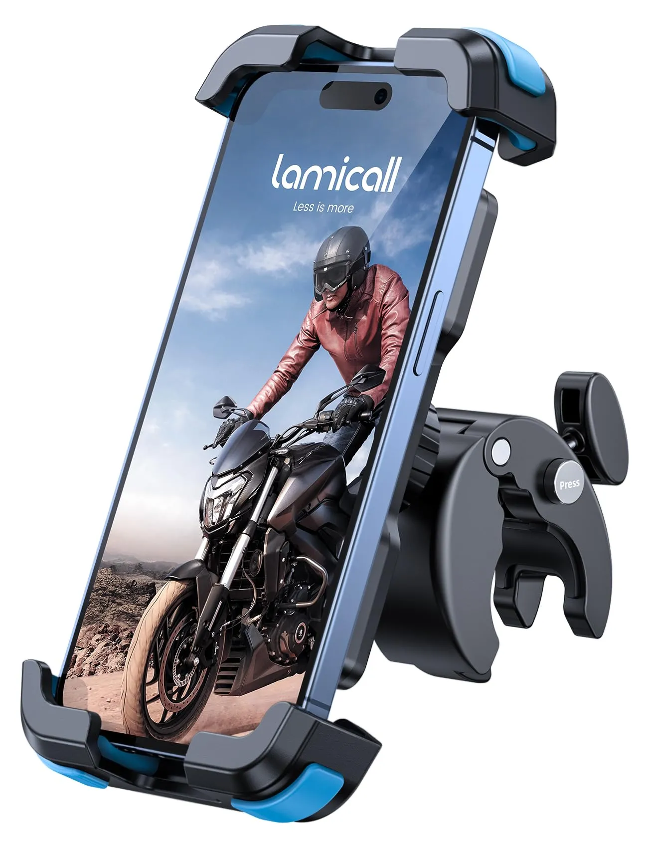 Lamicall Supporto Telefono per Bicicletta e Moto, 4.7-6.8 pollici, Blu - immagine 1