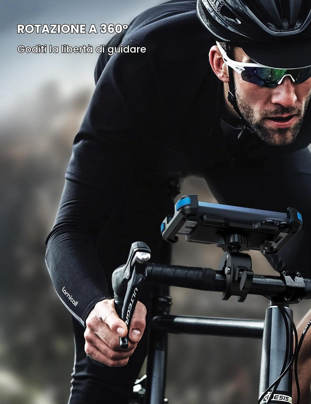 Lamicall Supporto Telefono per Bicicletta e Moto, 4.7-6.8 pollici, Blu - immagine 2