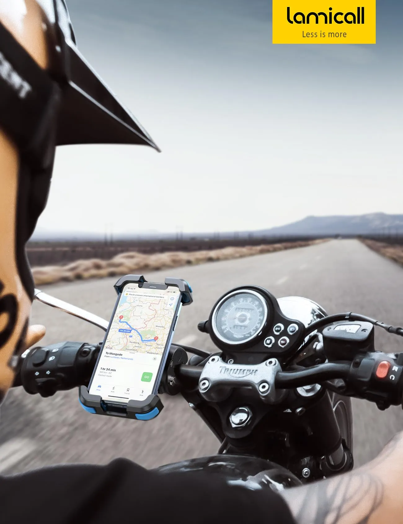 Lamicall Supporto Telefono per Bicicletta e Moto, 4.7-6.8 pollici, Blu - immagine 7
