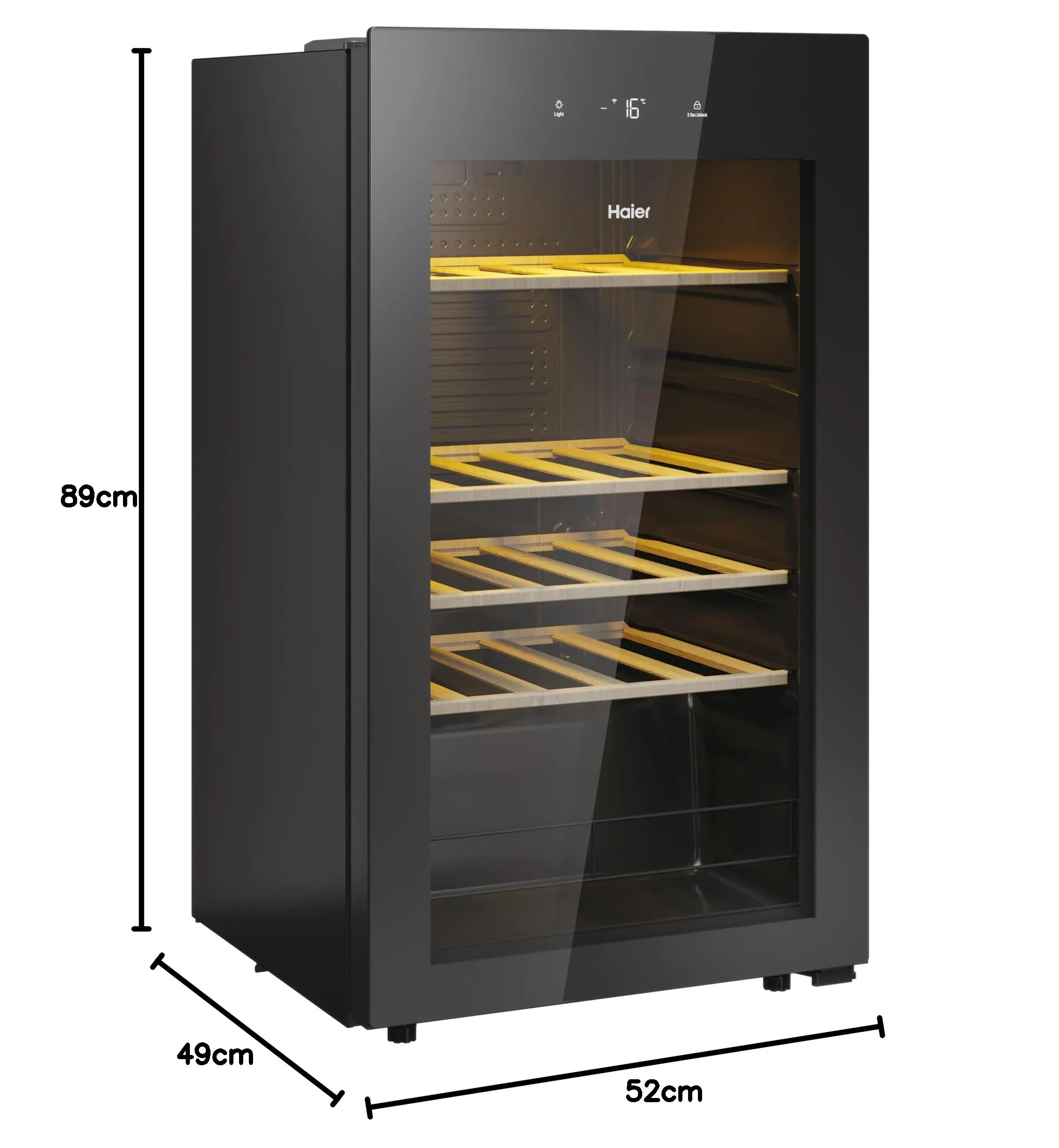 Haier Wine Bank 50 Serie 3 Cantinetta Vino 34 Bottiglie Monozona Classe G - immagine 8