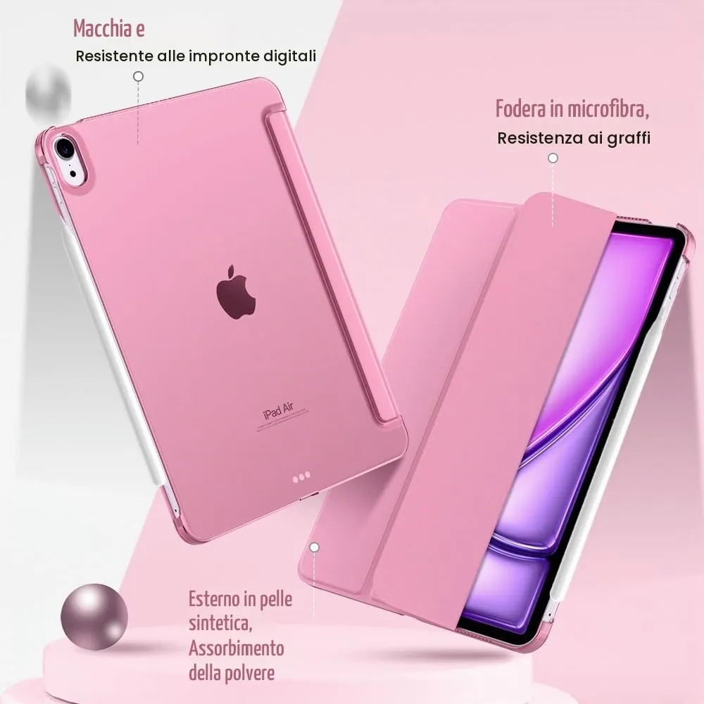 TiMOVO Cover per iPad Air 11" M4/M3/M2, Air 5a/4a Gen 10.9", Rosa Fondente - immagine 4