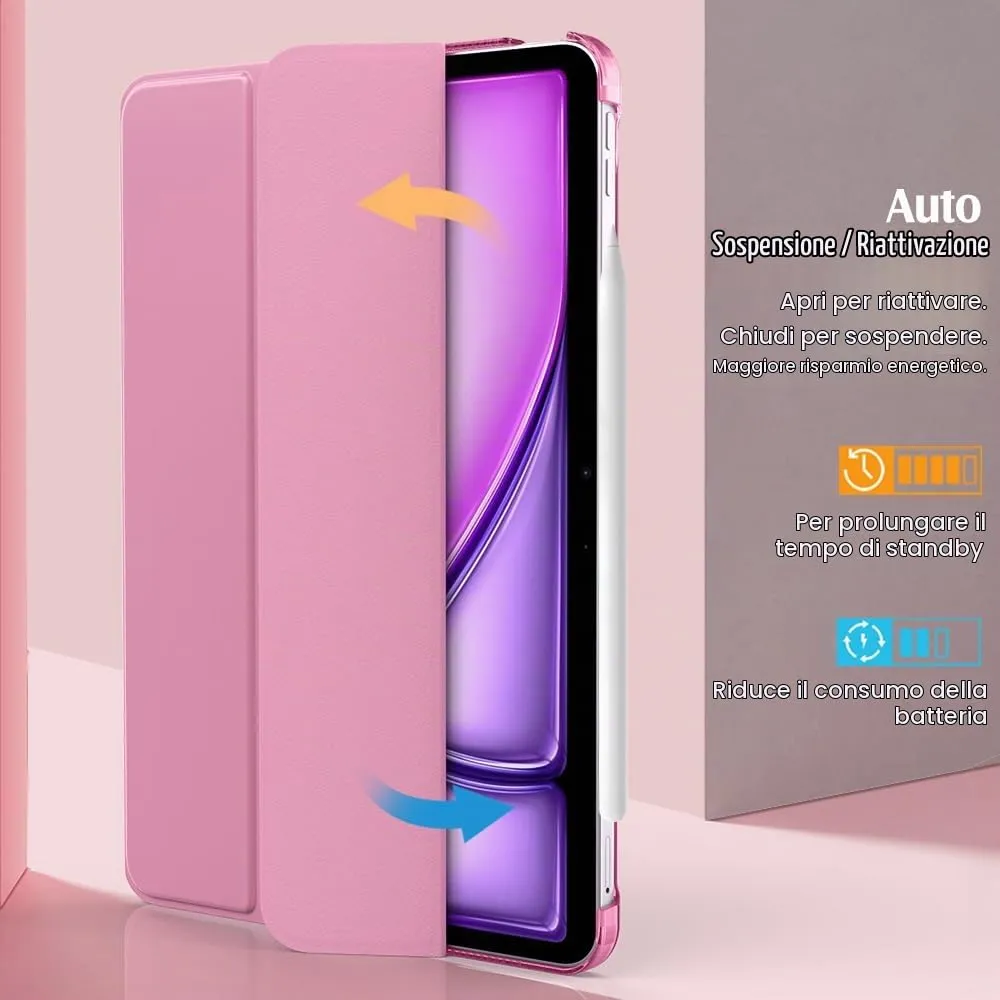 TiMOVO Cover per iPad Air 11" M4/M3/M2, Air 5a/4a Gen 10.9", Rosa Fondente - immagine 8