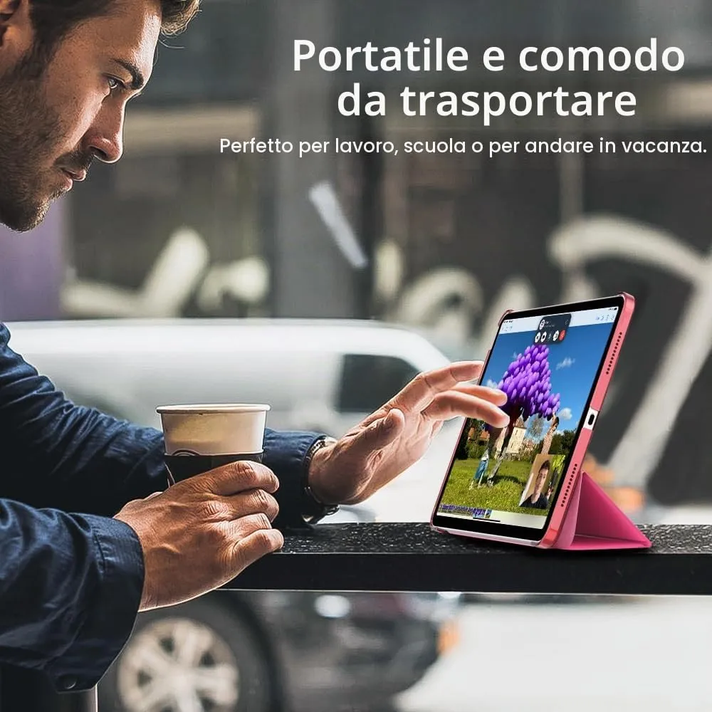 TiMOVO Cover per iPad Air 11" M4/M3/M2, Air 5a/4a Gen 10,9", Rosa Brillante - immagine 7