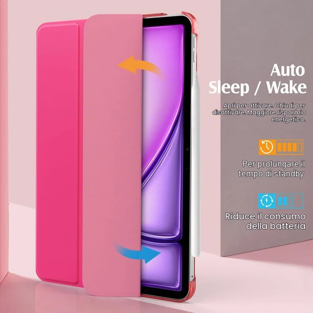TiMOVO Cover per iPad Air 11" M4/M3/M2, Air 5a/4a Gen 10,9", Rosa Brillante - immagine 8