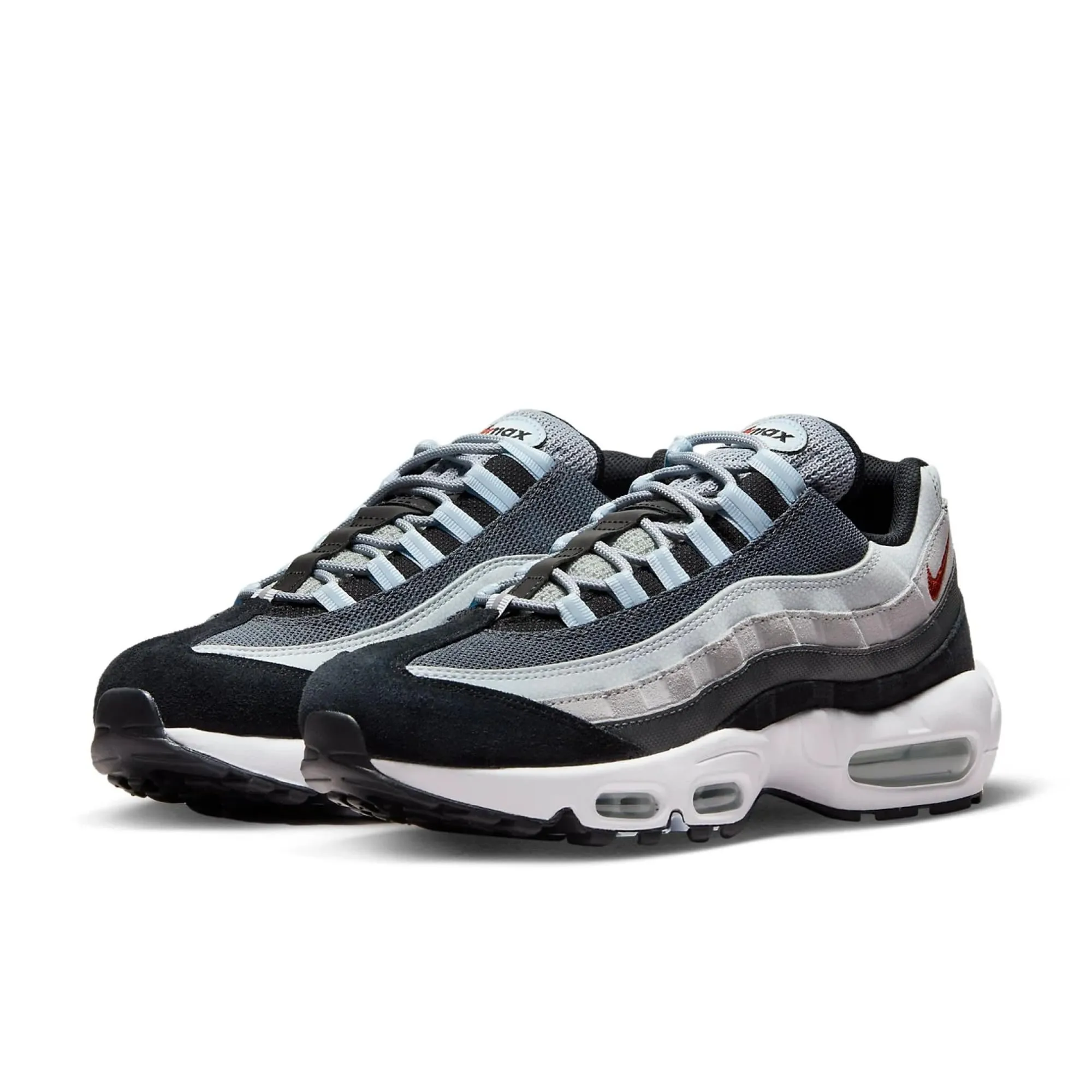 Nike Air Max 95 Men's DM0011-011 Wolf Grey Black Blue Orange - immagine 2