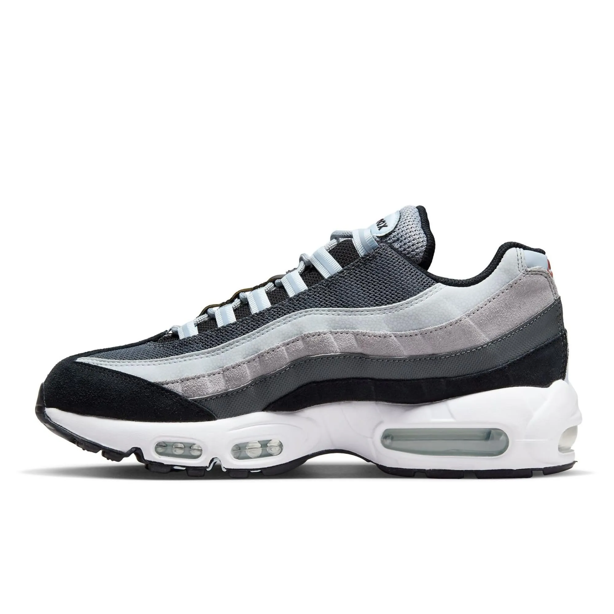 Nike Air Max 95 Men's DM0011-011 Wolf Grey Black Blue Orange - immagine 3