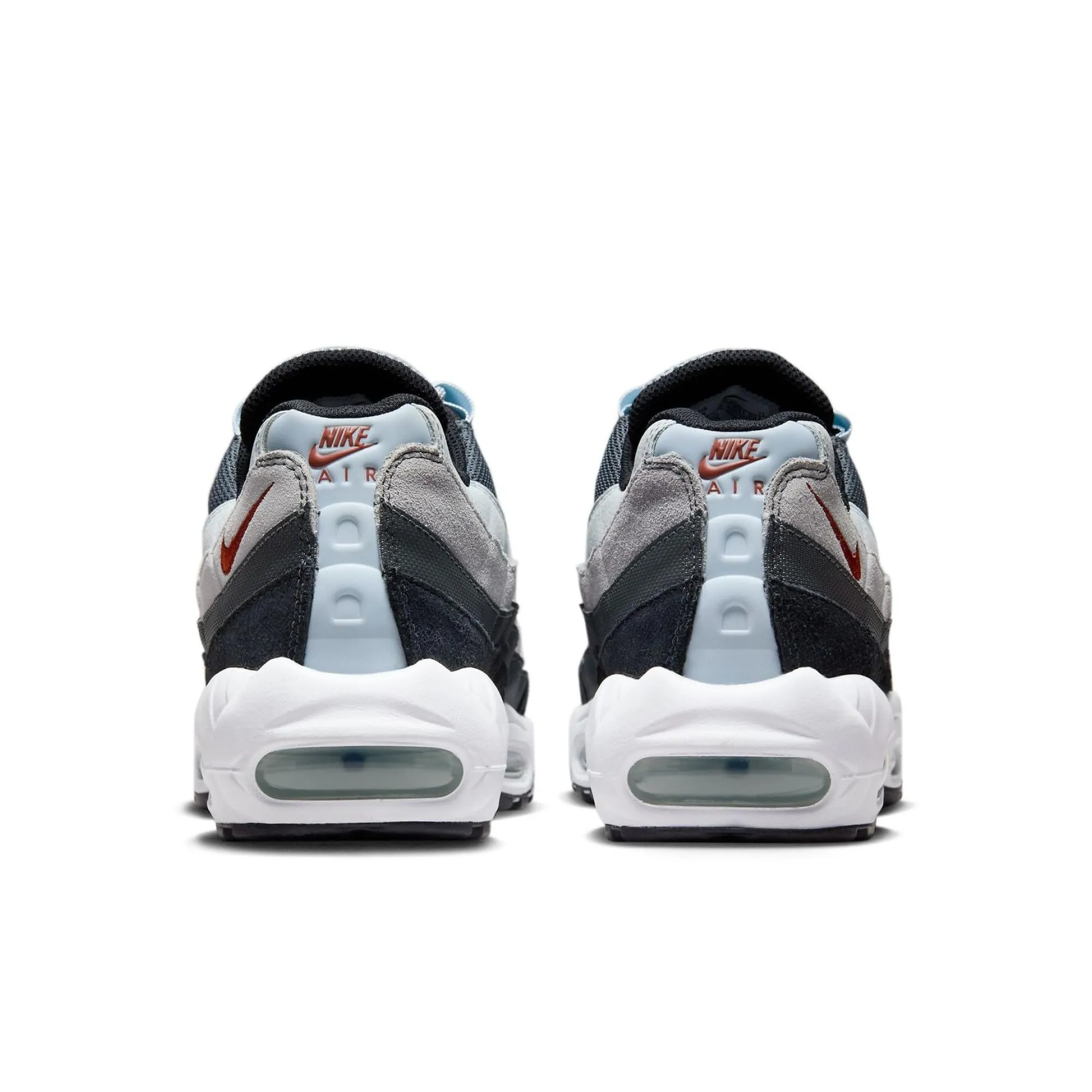Nike Air Max 95 Men's DM0011-011 Wolf Grey Black Blue Orange - immagine 4