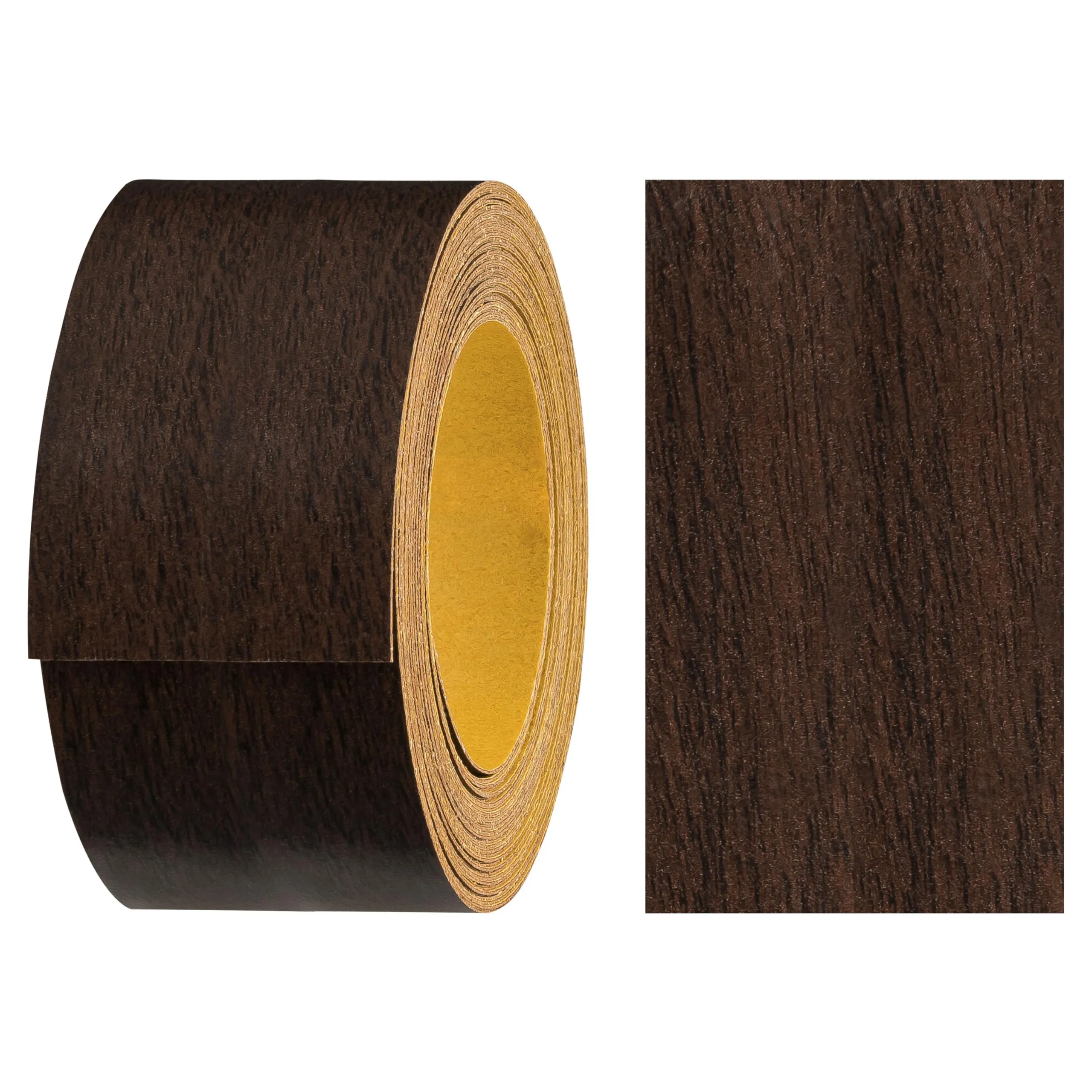 haggiy Bordo in melamina autoadesivo 40 mm x 5 m per mobili e pannelli in legno, noce scuro - immagine 1