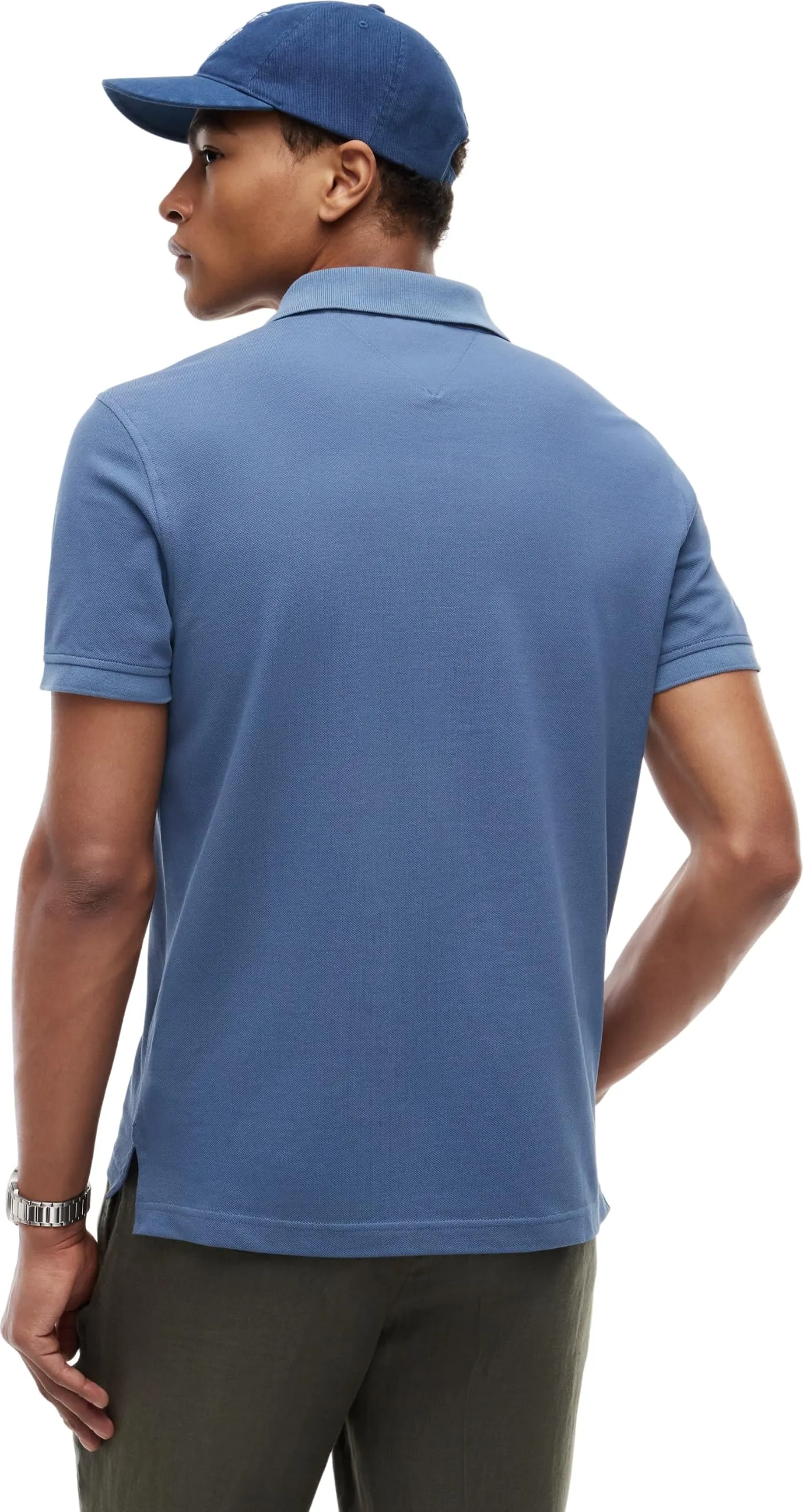 Tommy Hilfiger Polo Maniche Corte Regular Fit, Blu Aegean Sea, XXL - immagine 3