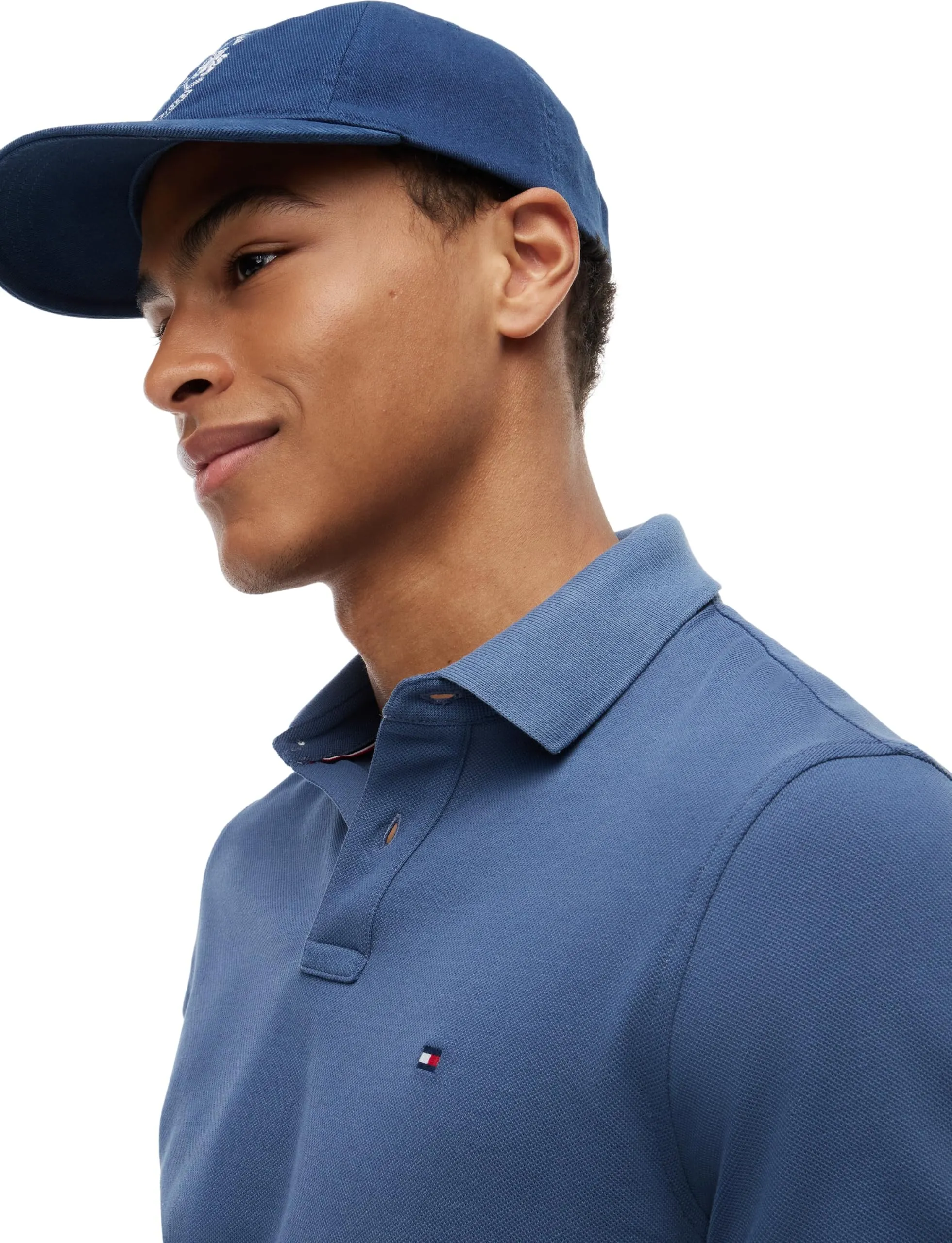 Tommy Hilfiger Polo Maniche Corte Regular Fit, Blu Aegean Sea, XXL - immagine 4