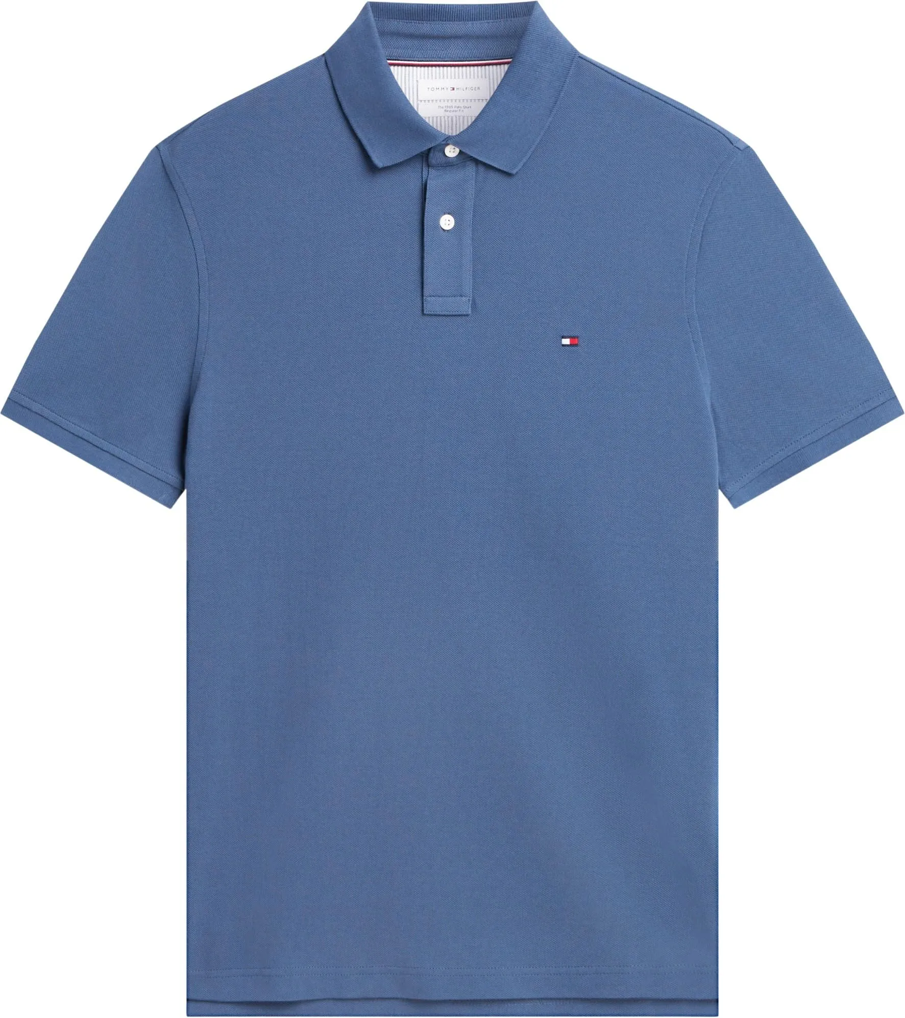 Tommy Hilfiger Polo Maniche Corte Regular Fit, Blu Aegean Sea, XXL - immagine 6