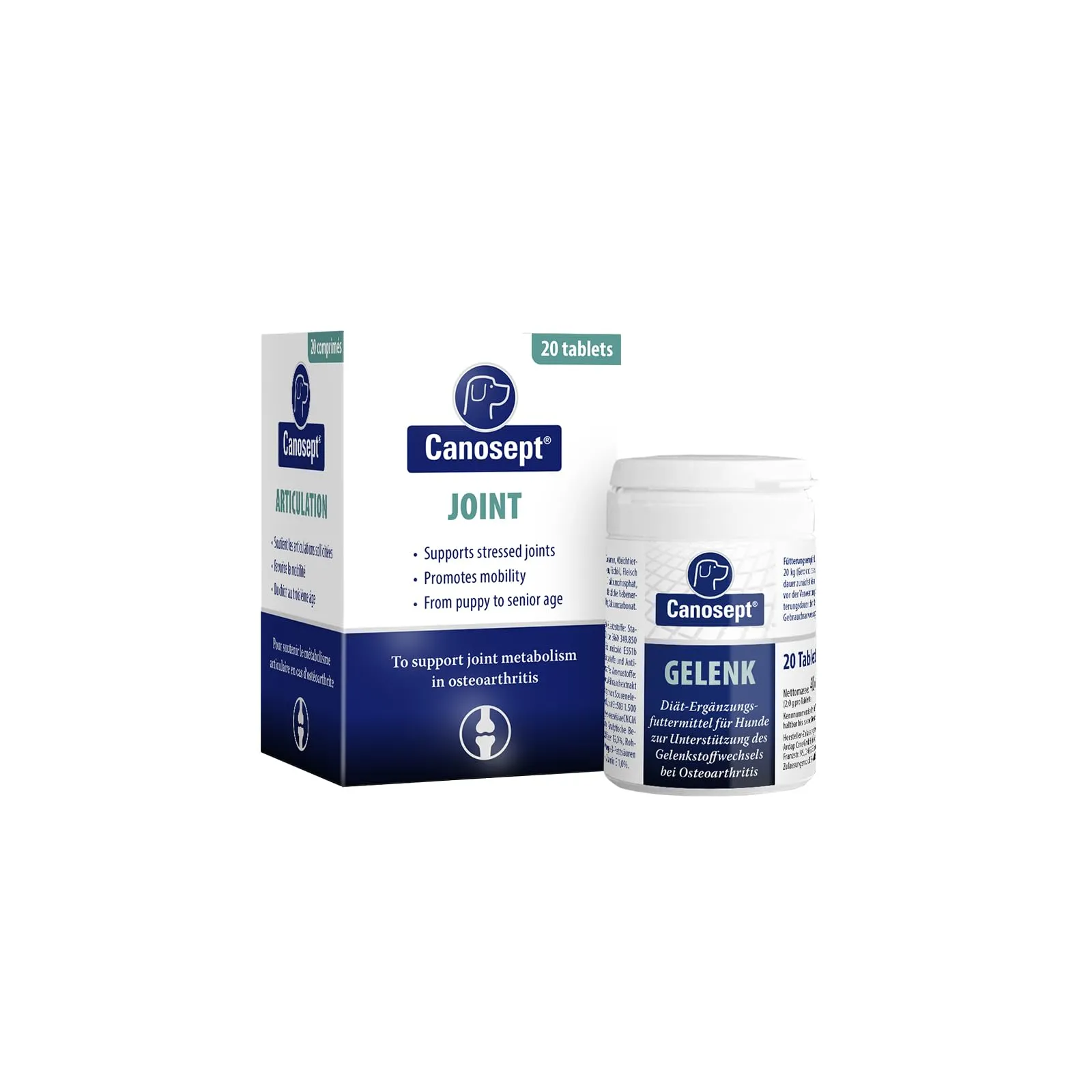 Canosept Compresse per Articolazioni Cane Joint Care con Cozze dalle Labbra Verdi, Glucosamina e Omega 3 - 20 Compresse - immagine 1