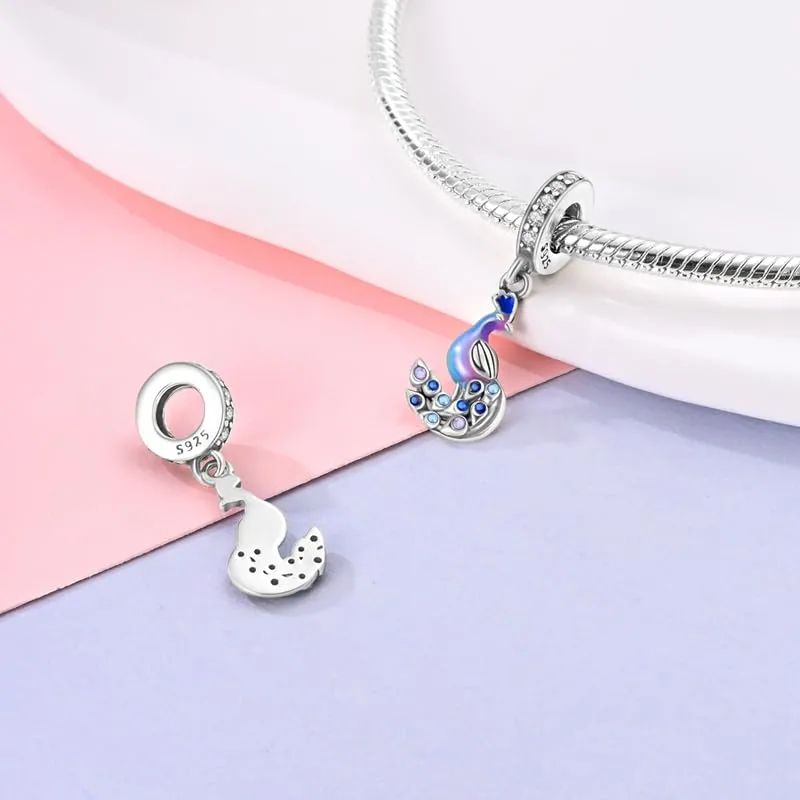 Pandach Bead Charm Ciondolo Argento Sterling 925 con Cubic Zirconia per Braccialetti e Collane Europei - immagine 4