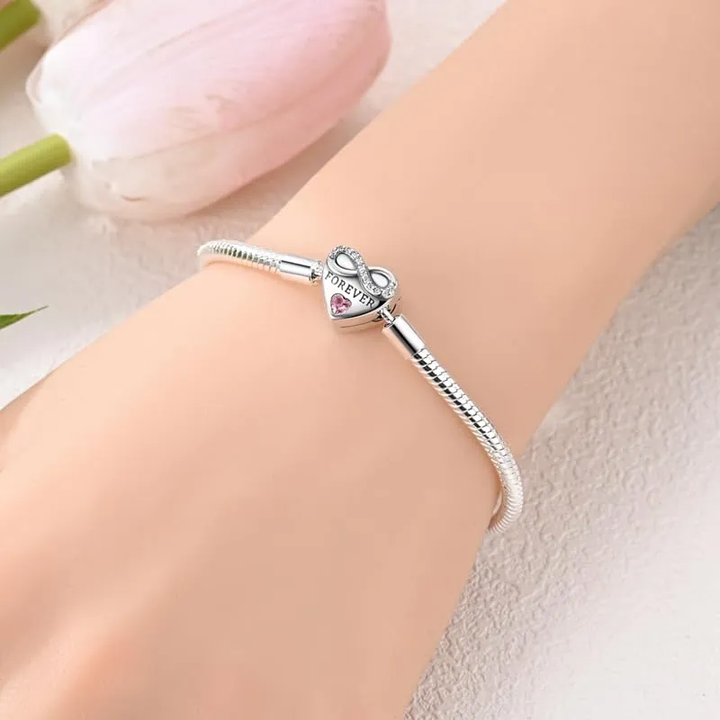 Pandach Bead Charm in Argento Sterling 925 con Cubic Zirconia per Braccialetti e Collane Europei - immagine 5