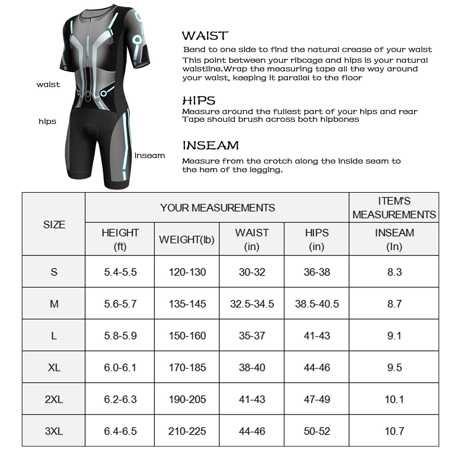 Lo.gas Tuta Triathlon Uomo Stretch Full Zip Antivento Traspirante Riflettente Imbottita Tinta Unita - immagine 5