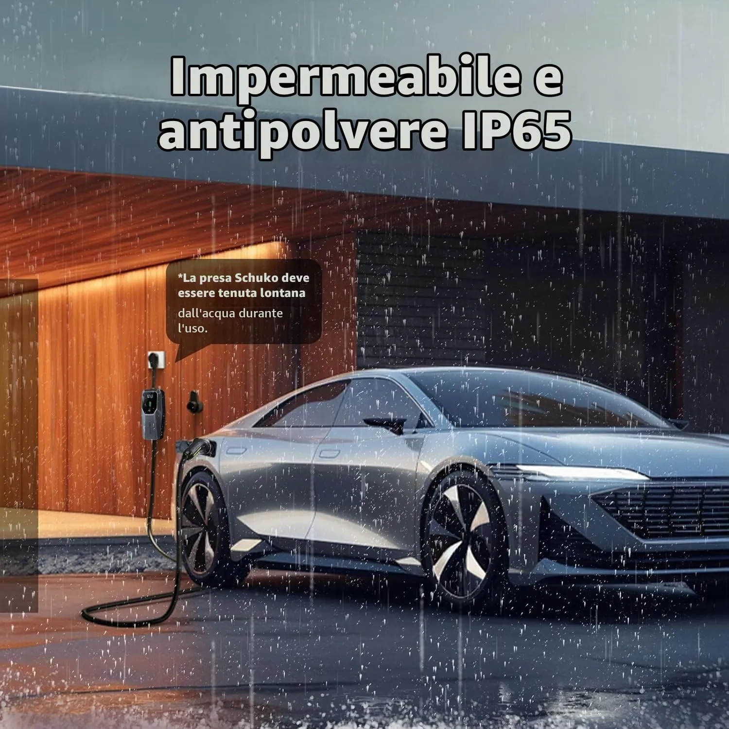 VDLPOWEREU Cavo di Ricarica Auto Elettrica Tipo 2, 3,6 KW, 5m, 6-16A, Spina EU Schuko, IP65 (IEC 62196-2) - immagine 4
