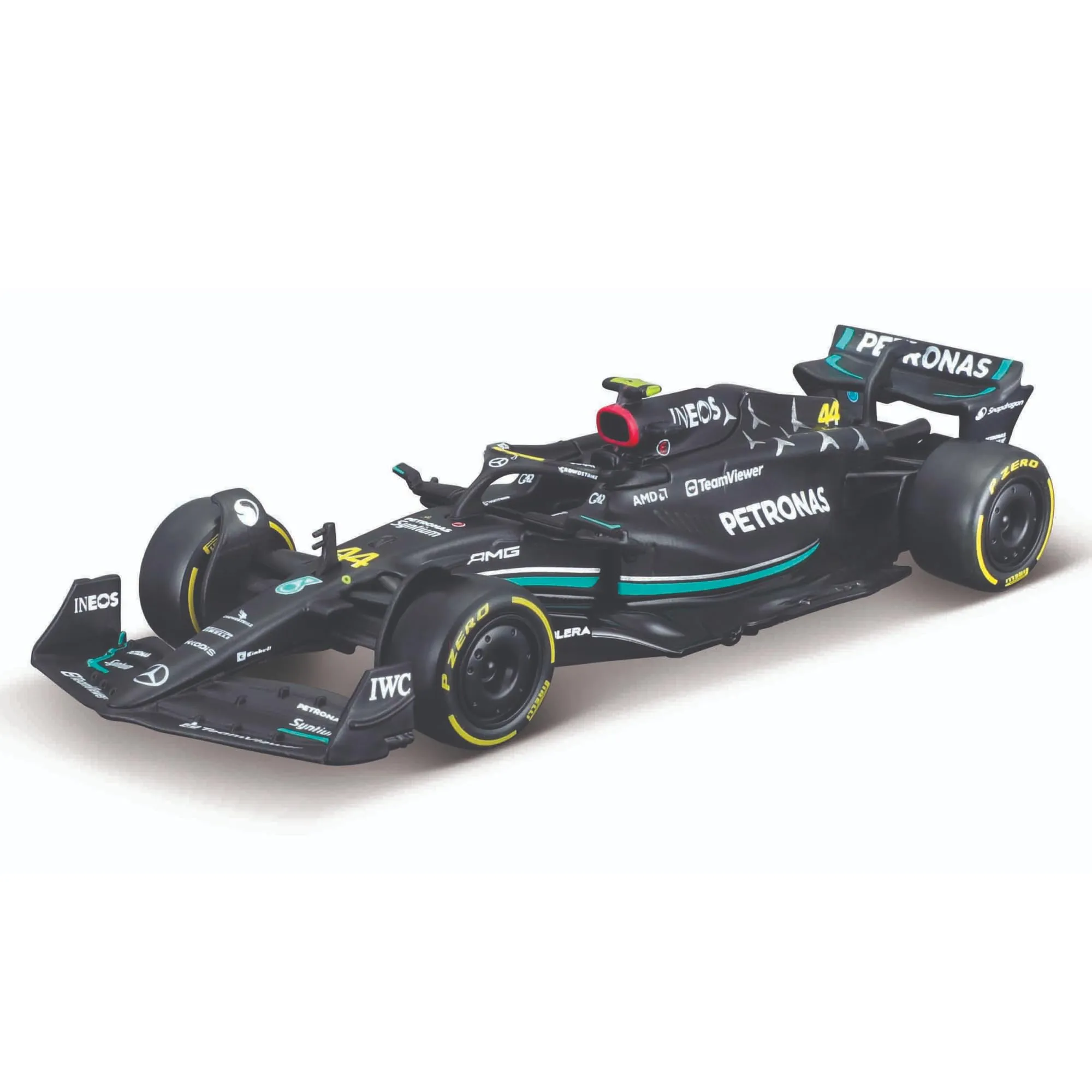 Bburago Mercedes AMG Petronas W14 Lewis Hamilton #44 2023, 1:43 Scale Model - immagine 1