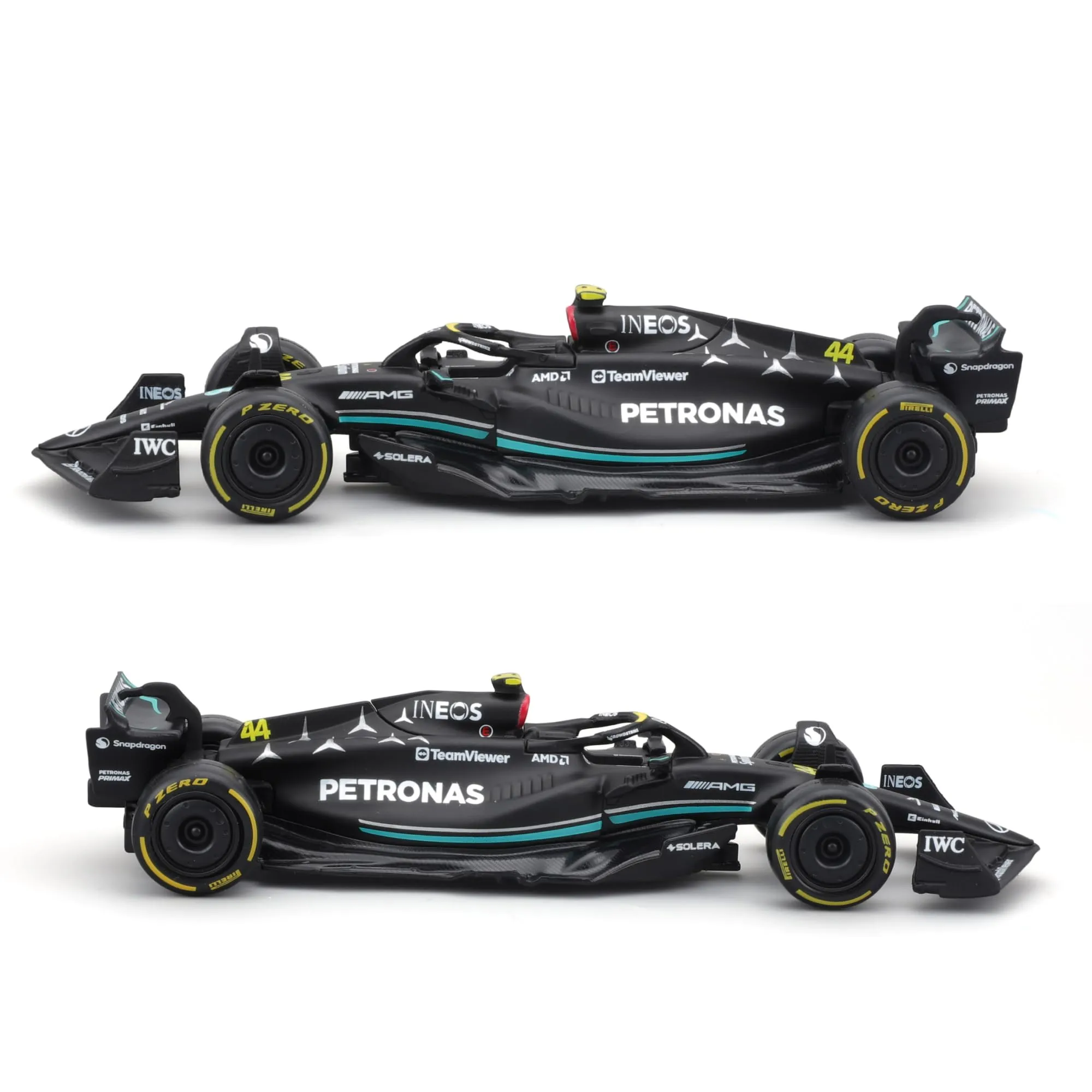 Bburago Mercedes AMG Petronas W14 Lewis Hamilton #44 2023, 1:43 Scale Model - immagine 4