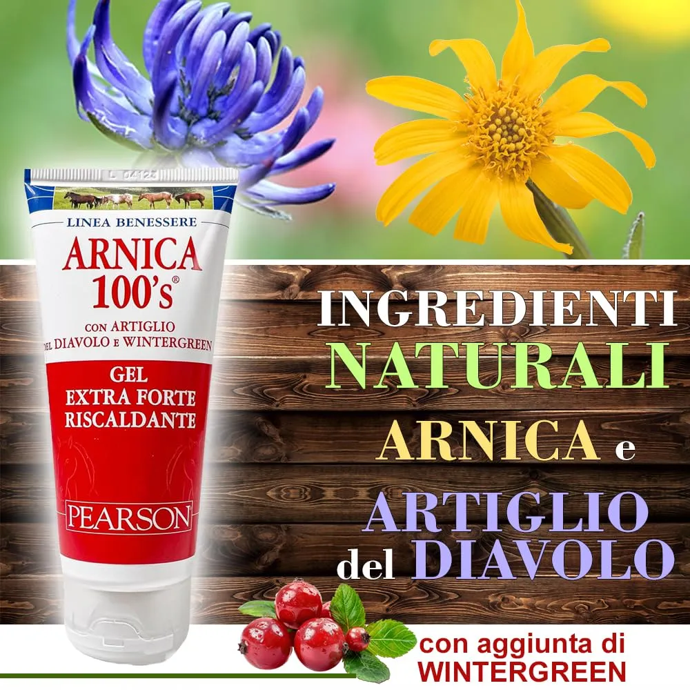 Arnica 100'S Gel Extraforte Riscaldante per Cavalli Pearson, 100 ml - immagine 2
