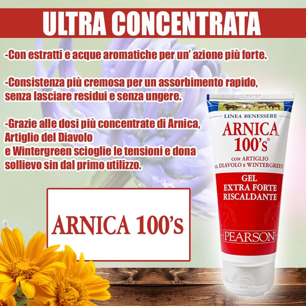 Arnica 100'S Gel Extraforte Riscaldante per Cavalli Pearson, 100 ml - immagine 3