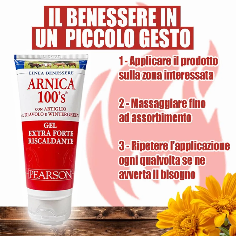 Arnica 100'S Gel Extraforte Riscaldante per Cavalli Pearson, 100 ml - immagine 5