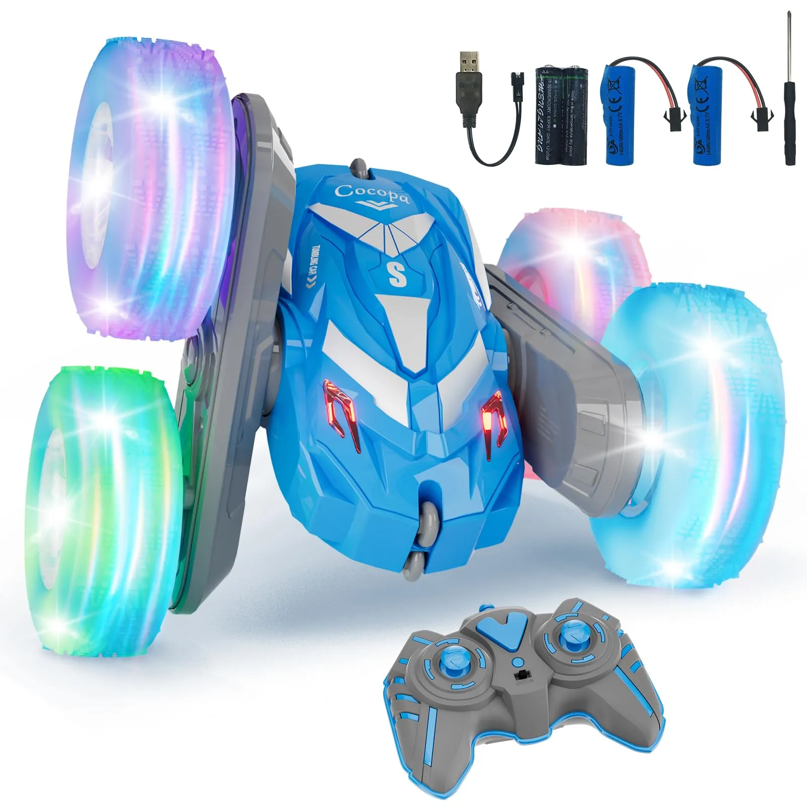 Cocopa Auto Radiocomandata 4X4 Truck con Luce (Blu) - immagine 1