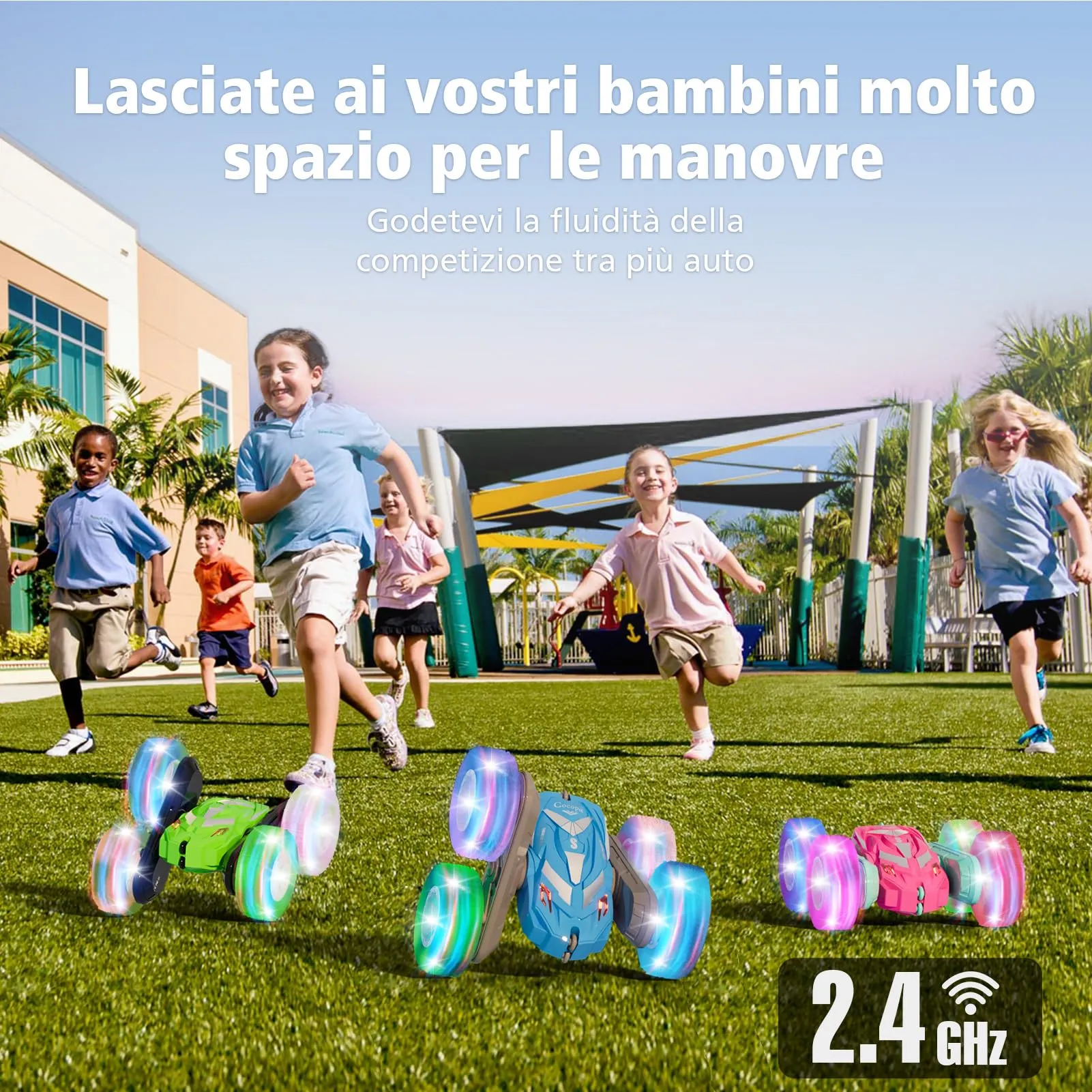 Cocopa Auto Radiocomandata 4X4 Truck con Luce (Blu) - immagine 4
