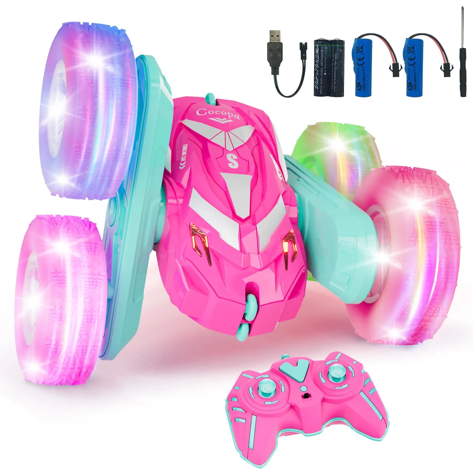Cocopa Macchina Telecomandata con Luce (Rosa) - immagine 1