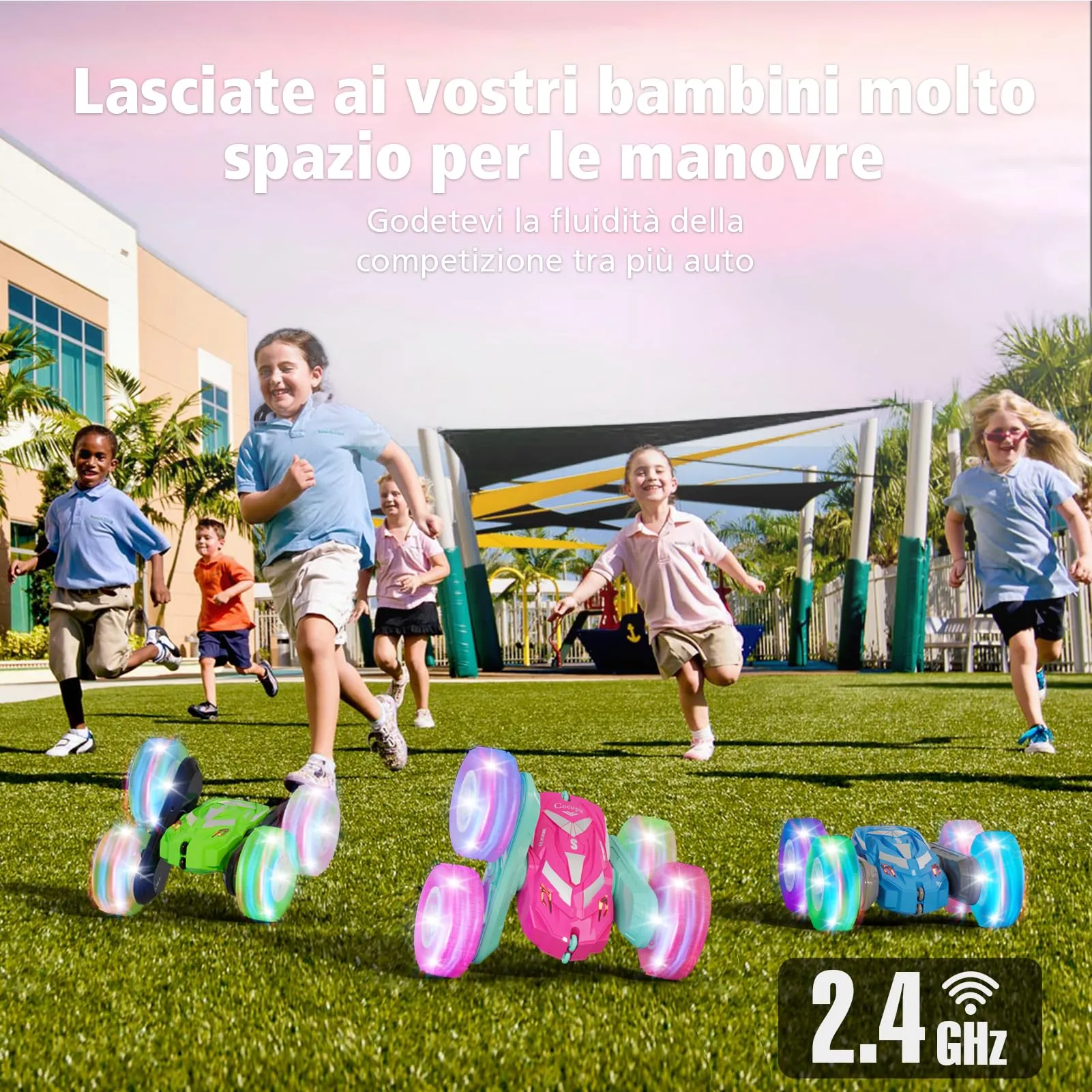 Cocopa Macchina Telecomandata con Luce (Rosa) - immagine 4