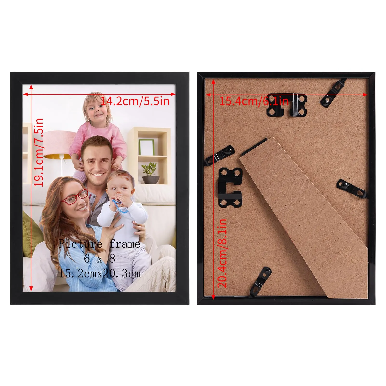Giftgarden Cornice in PVC 15x20 cm, Nero, 1 Pezzo - immagine 2